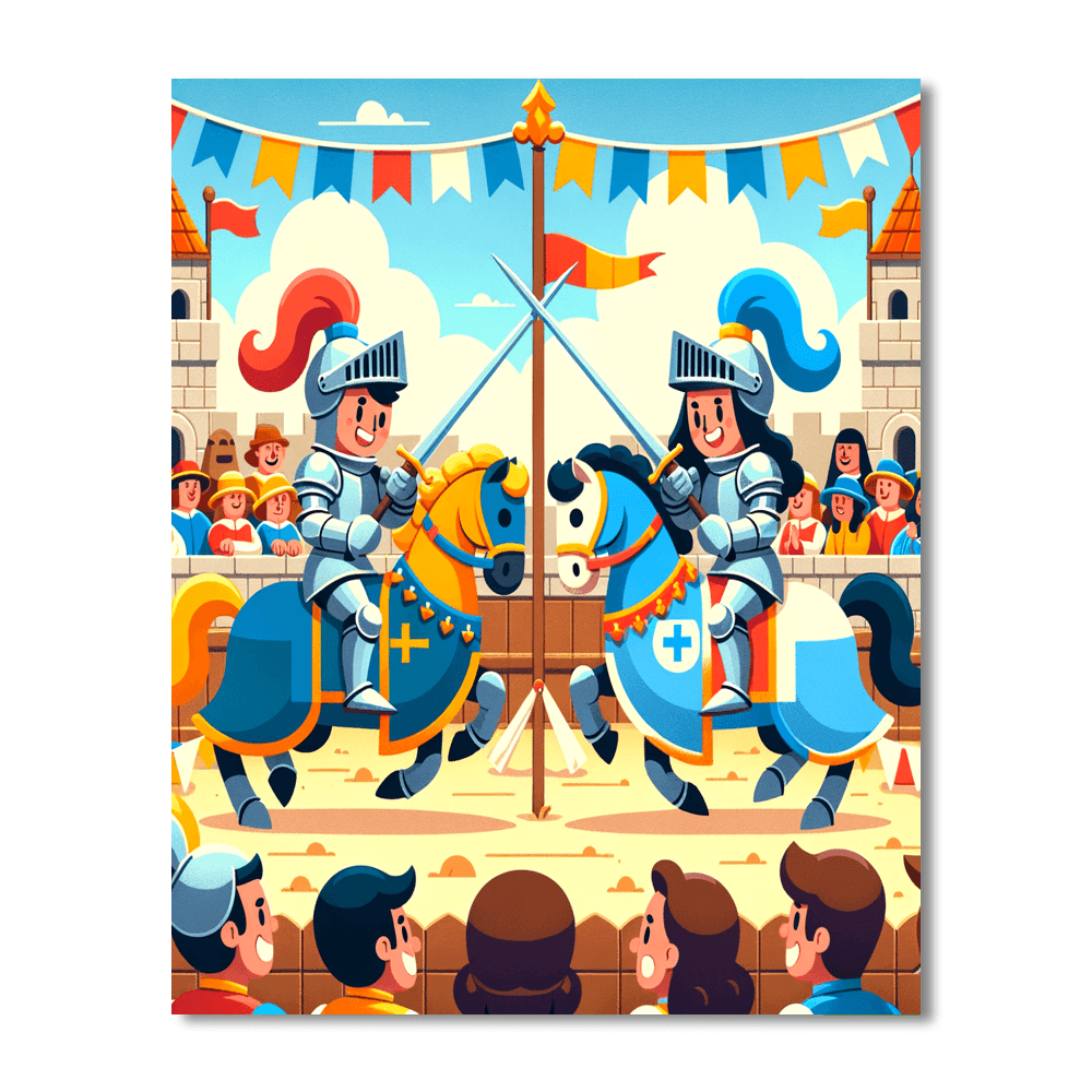Castle Knight Tournament Numbered Painting Kits