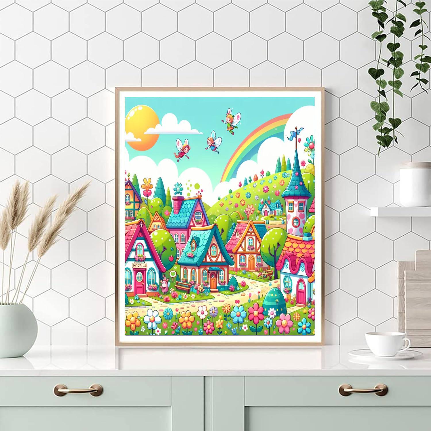 Magical Fairytale Village DIY Paint By Numbers