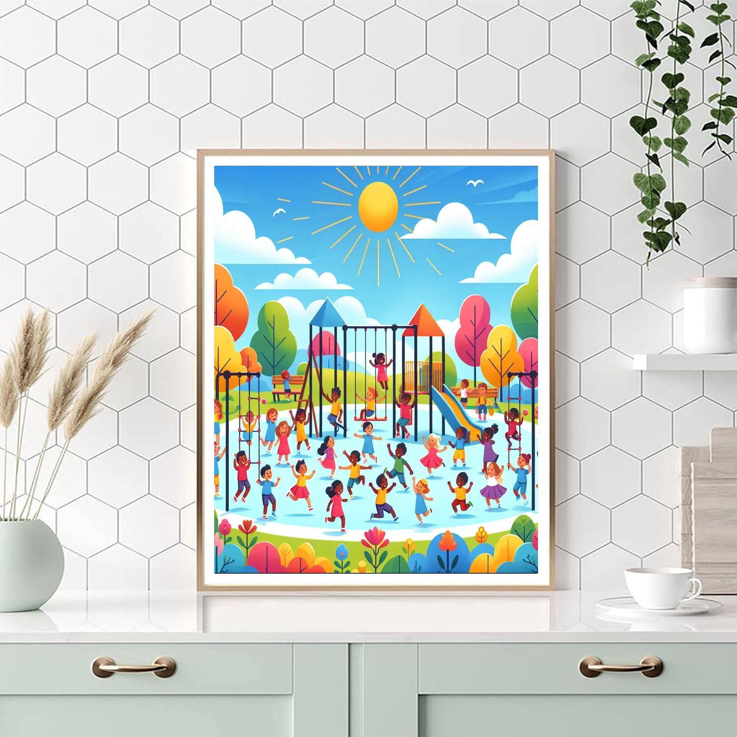 Fun At The Playground Paint By Number