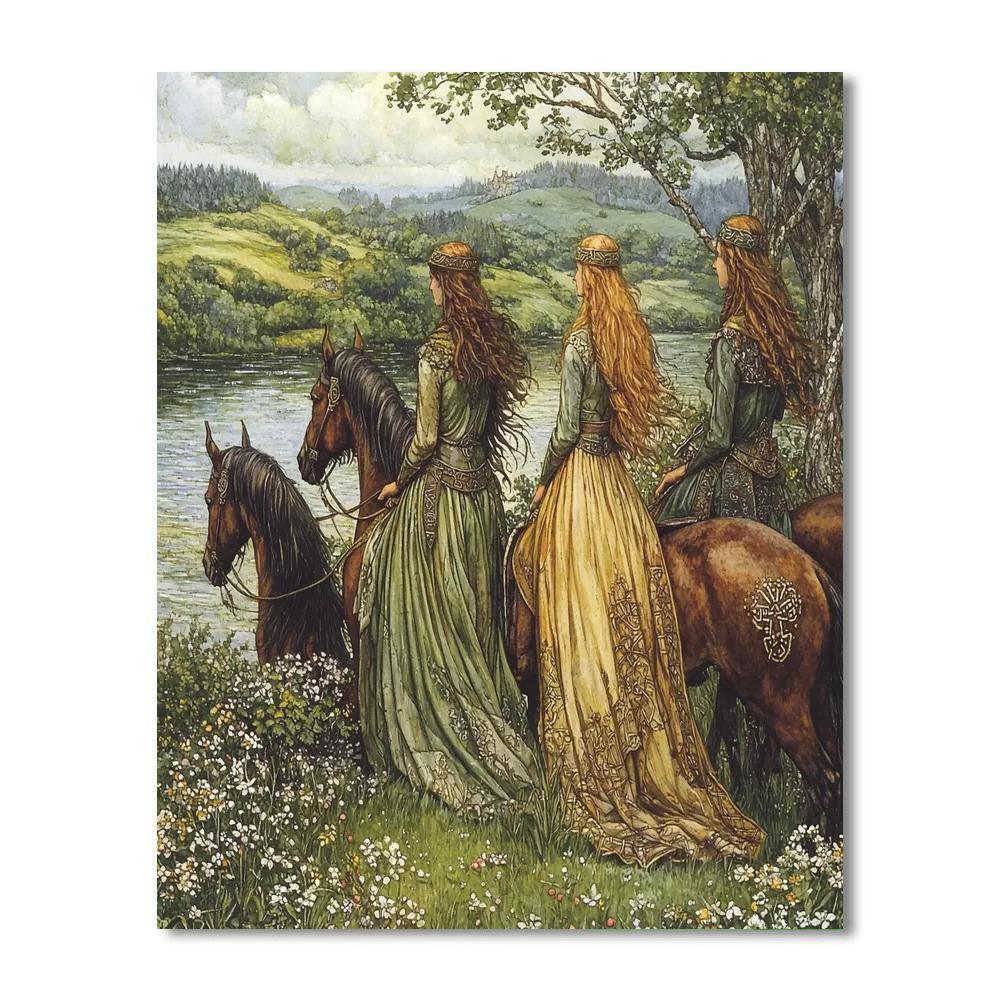 Arthur Rackham Inspired Celtic Mythology Reverie  Paint By Numbers