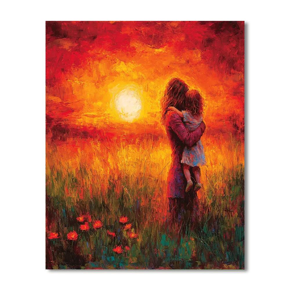 Crimson Sunset Hugs Paint By Numbers