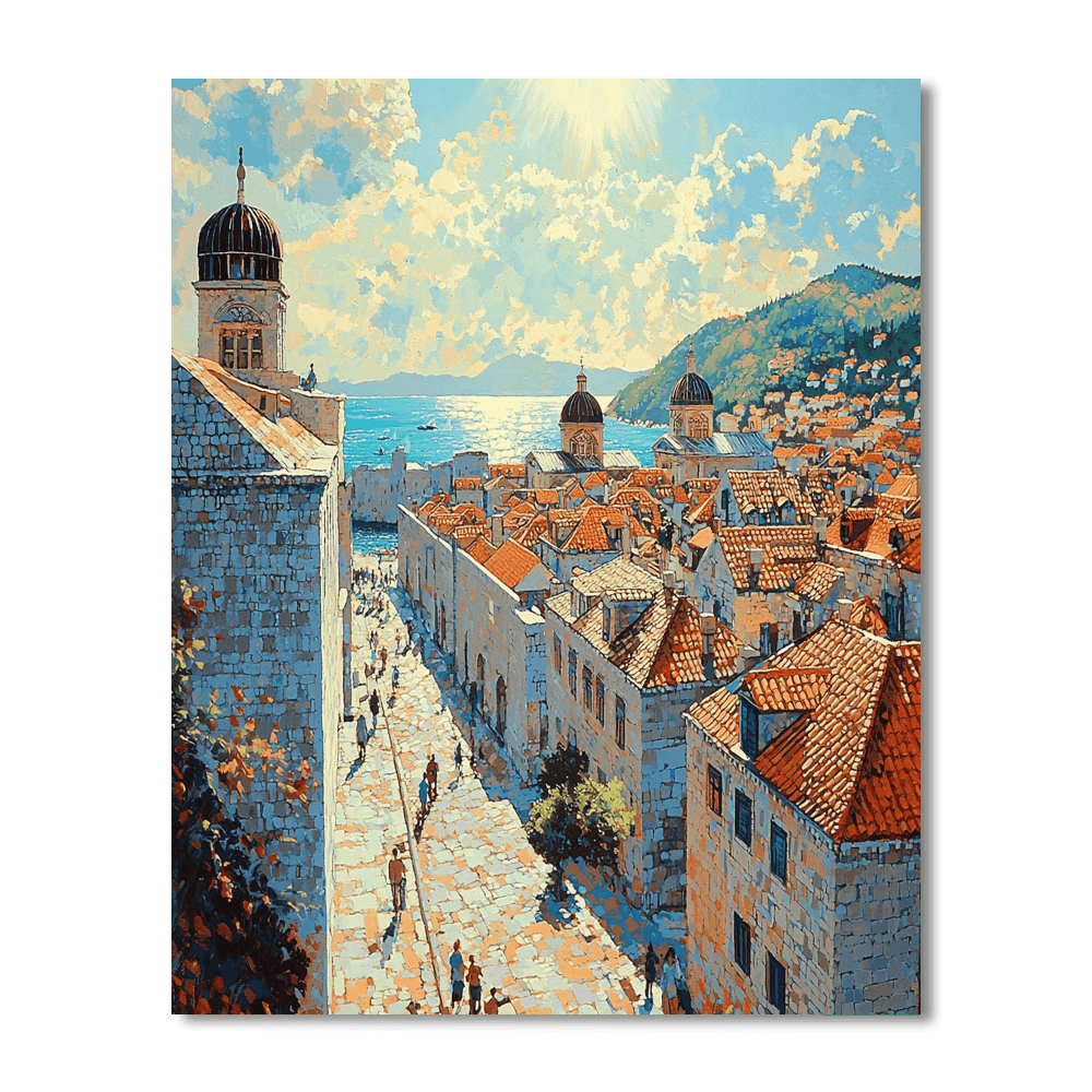 Dubrovnik Old Town DIY Paint By Numbers