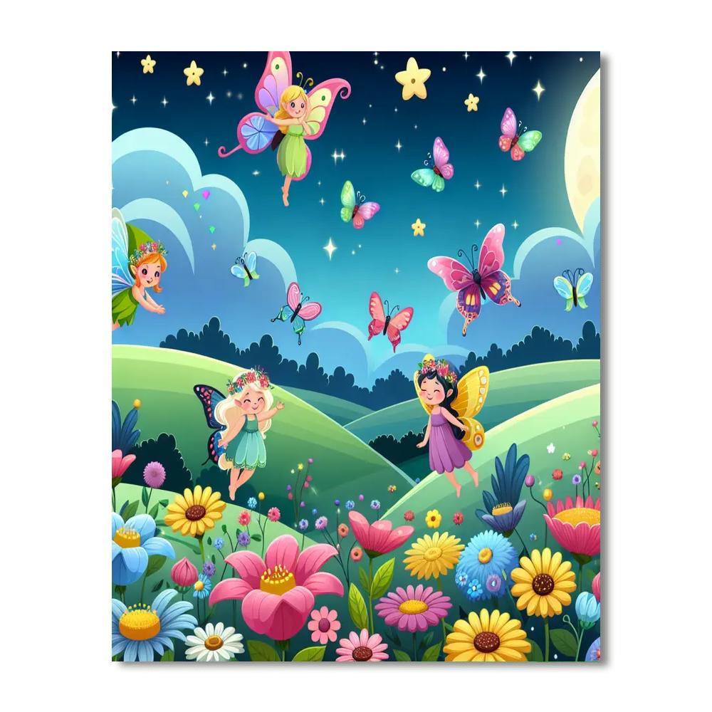 Fairytale Butterfly Meadow Painting By Numbers Kit