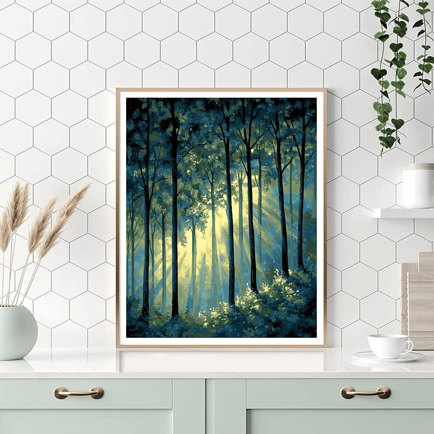 Henri Rousseau Inspired Twilight Forest Enigma  Paint By Numbers Art