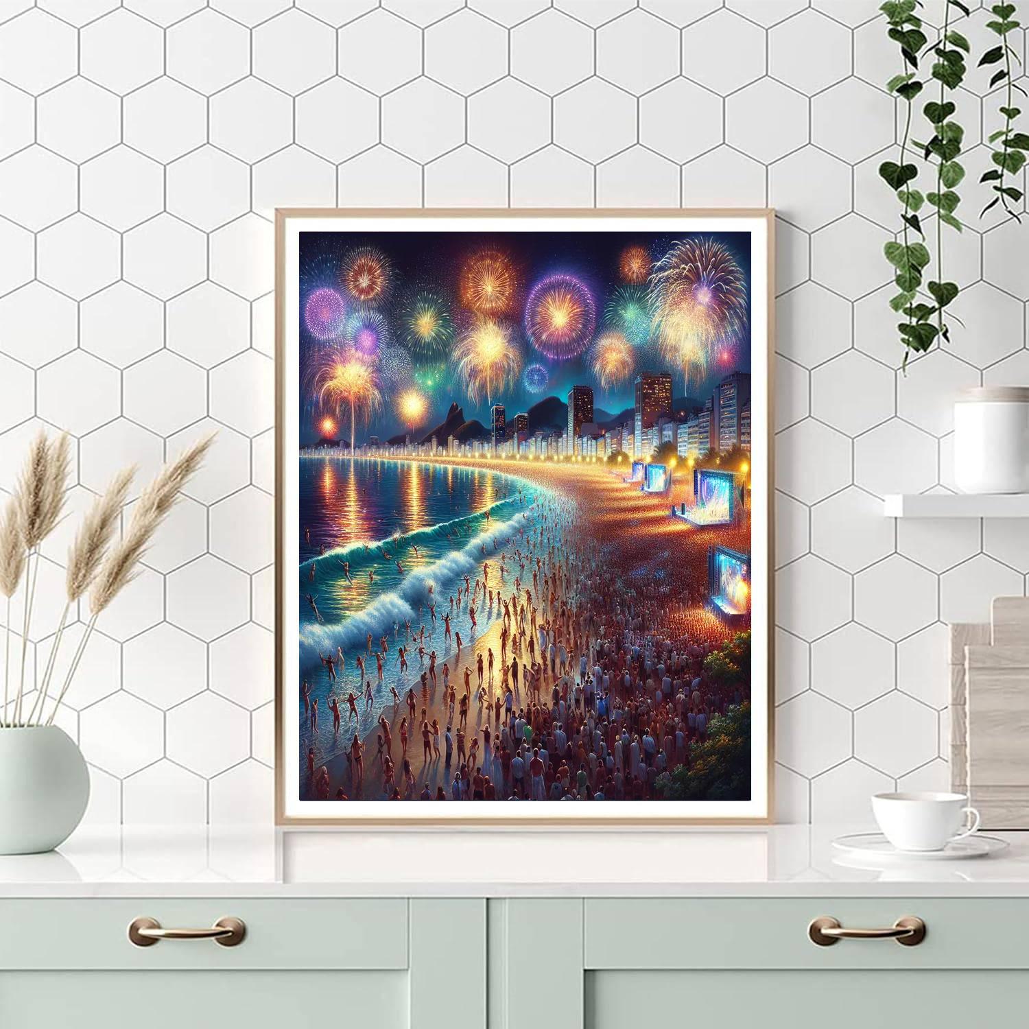 Rio De Janeiro New Year - Brazil Painting By Numbers Kit