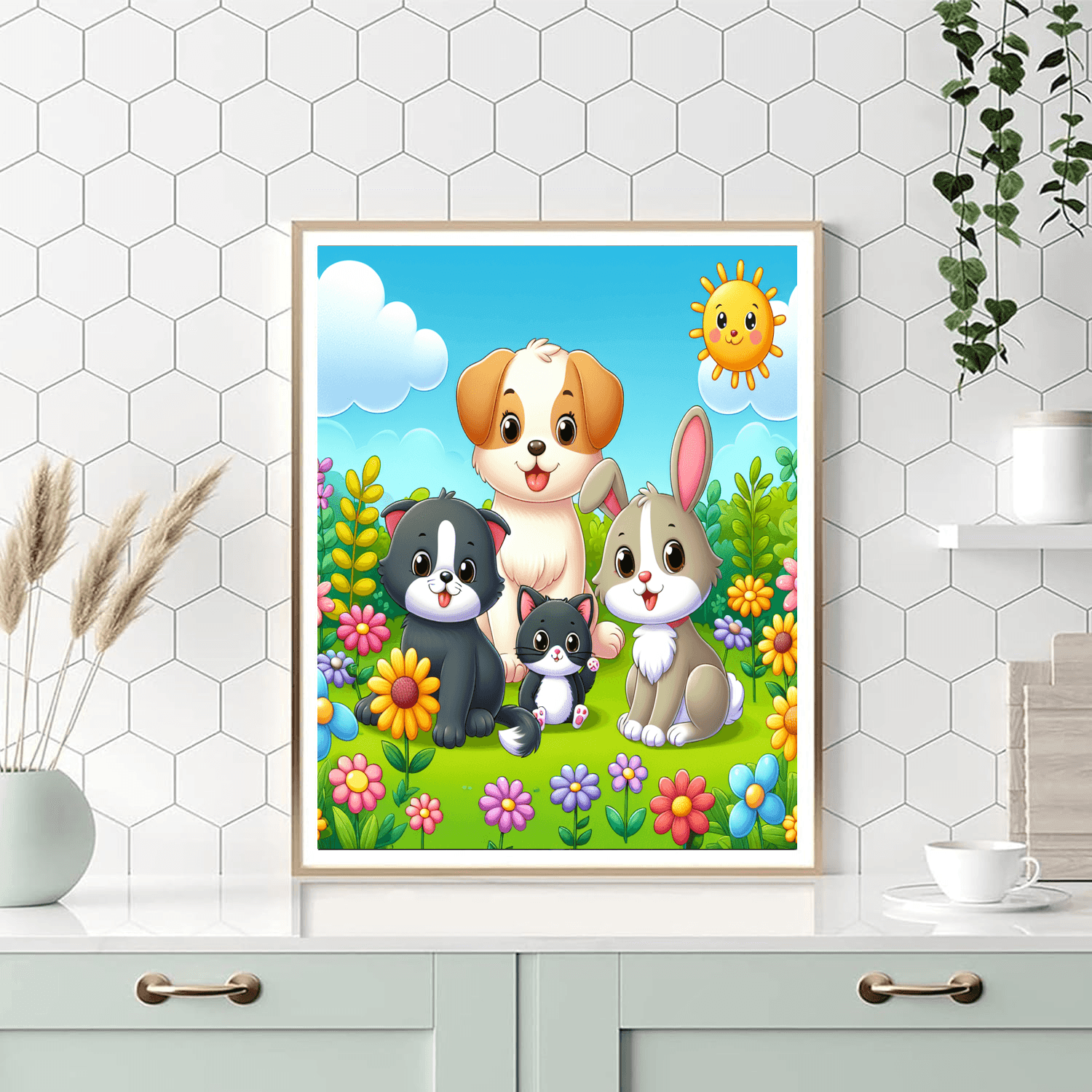 Charming Pet Paradise Painting By Numbers Kit