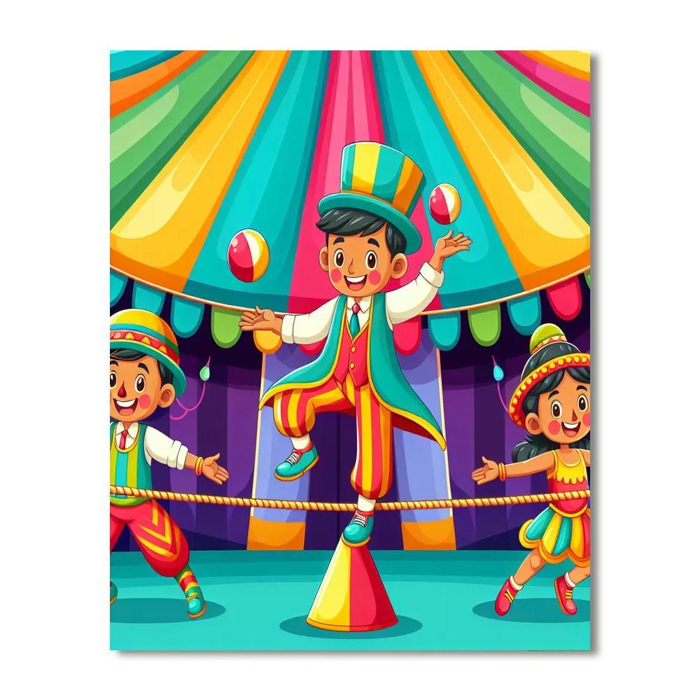 Circus Performer Spectacular DIY Paint By Numbers