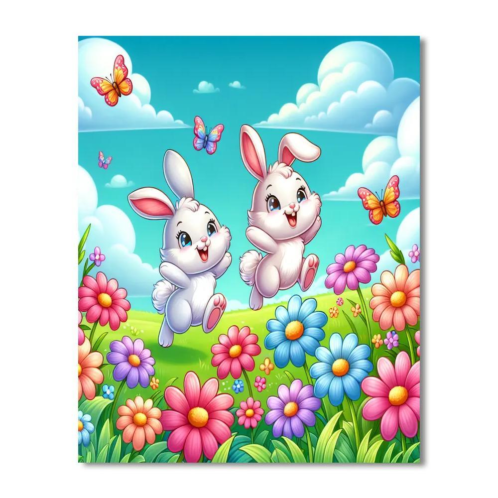 Bouncing Bunny Fun Paint By Number