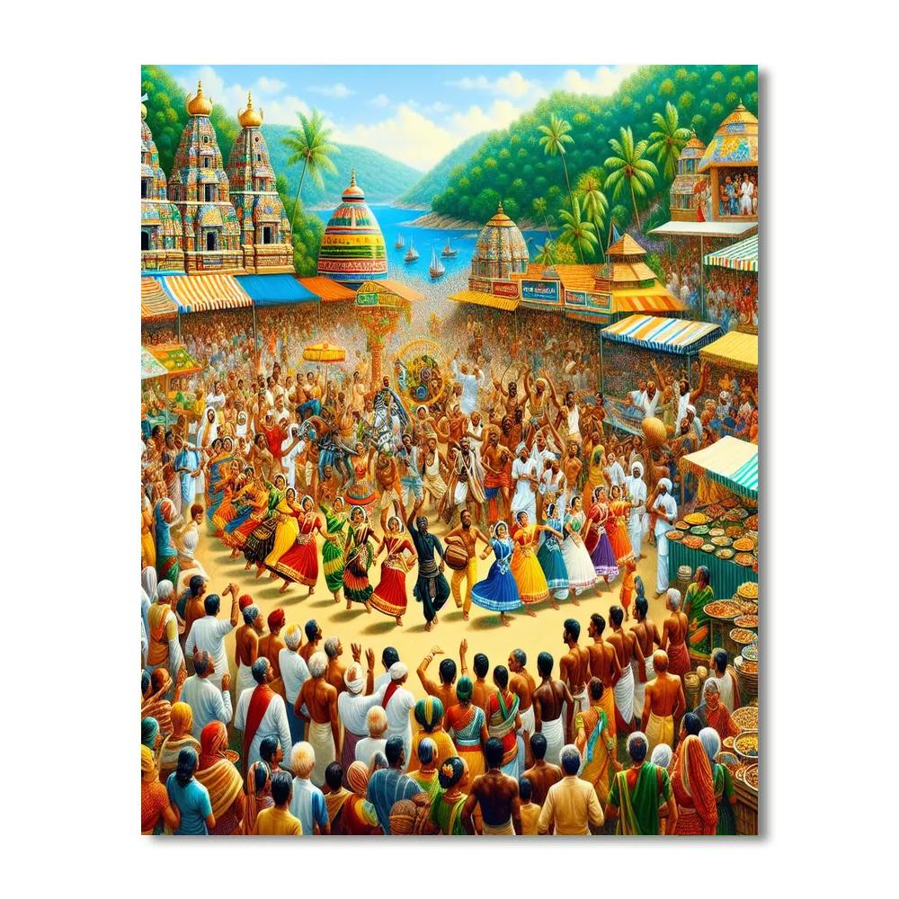 Karnataka Karavali Utsav Painting Number Kit