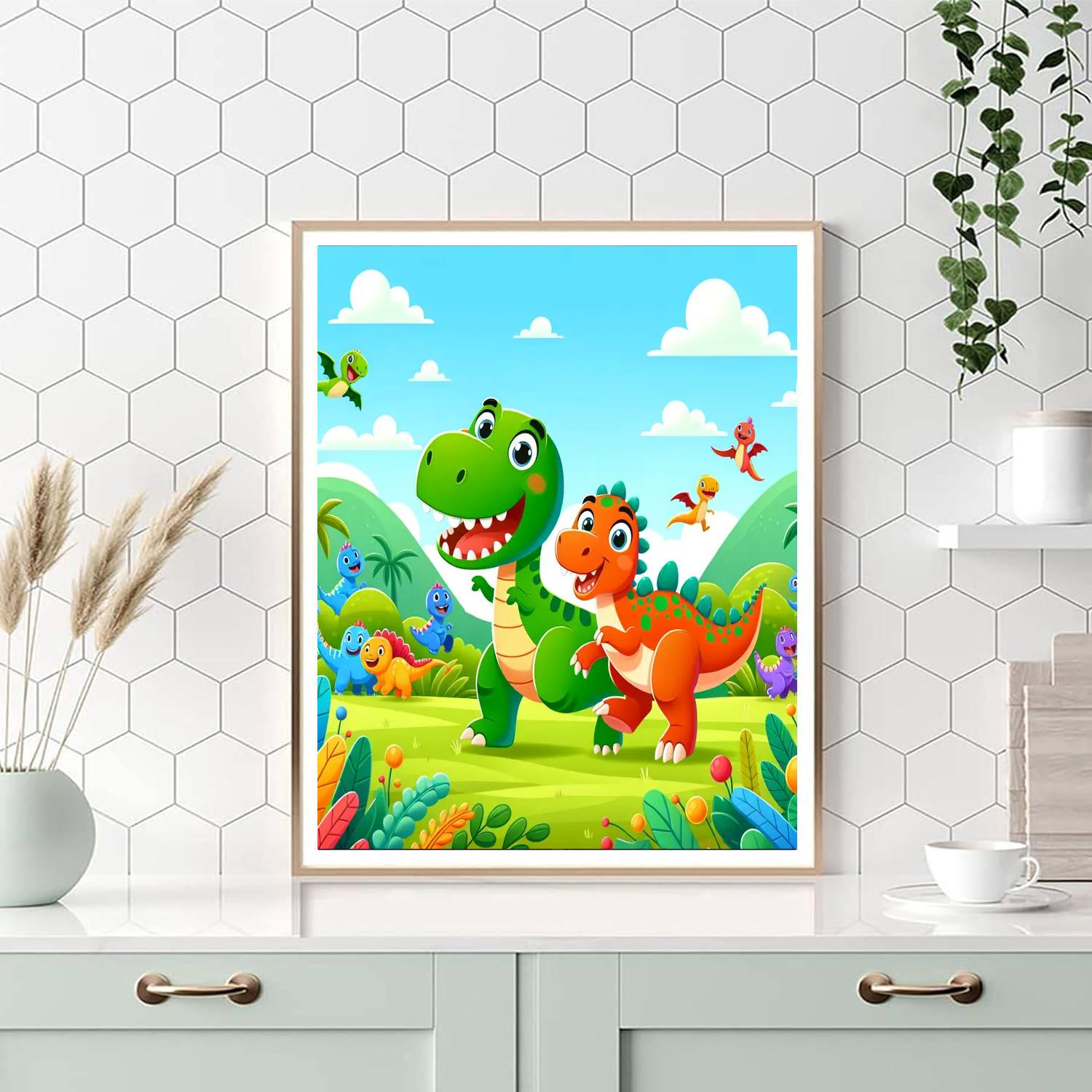 Dino World Explorers DIY Paint By Numbers