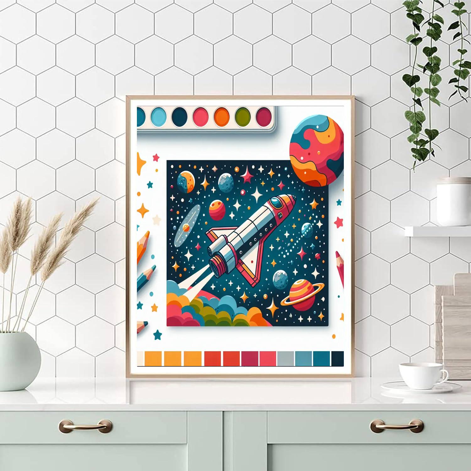 Adventurous Space Shuttle Paint By Numbers