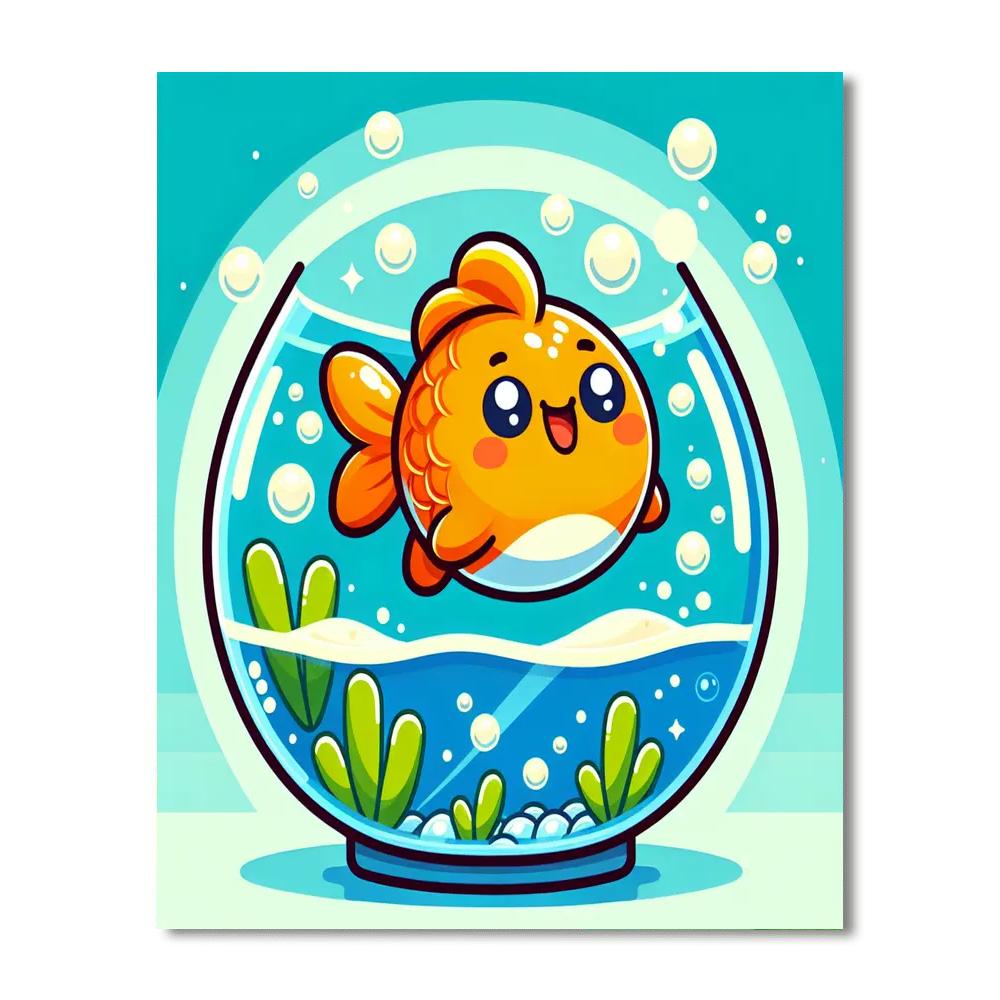 Happy Goldfish Paint By Number