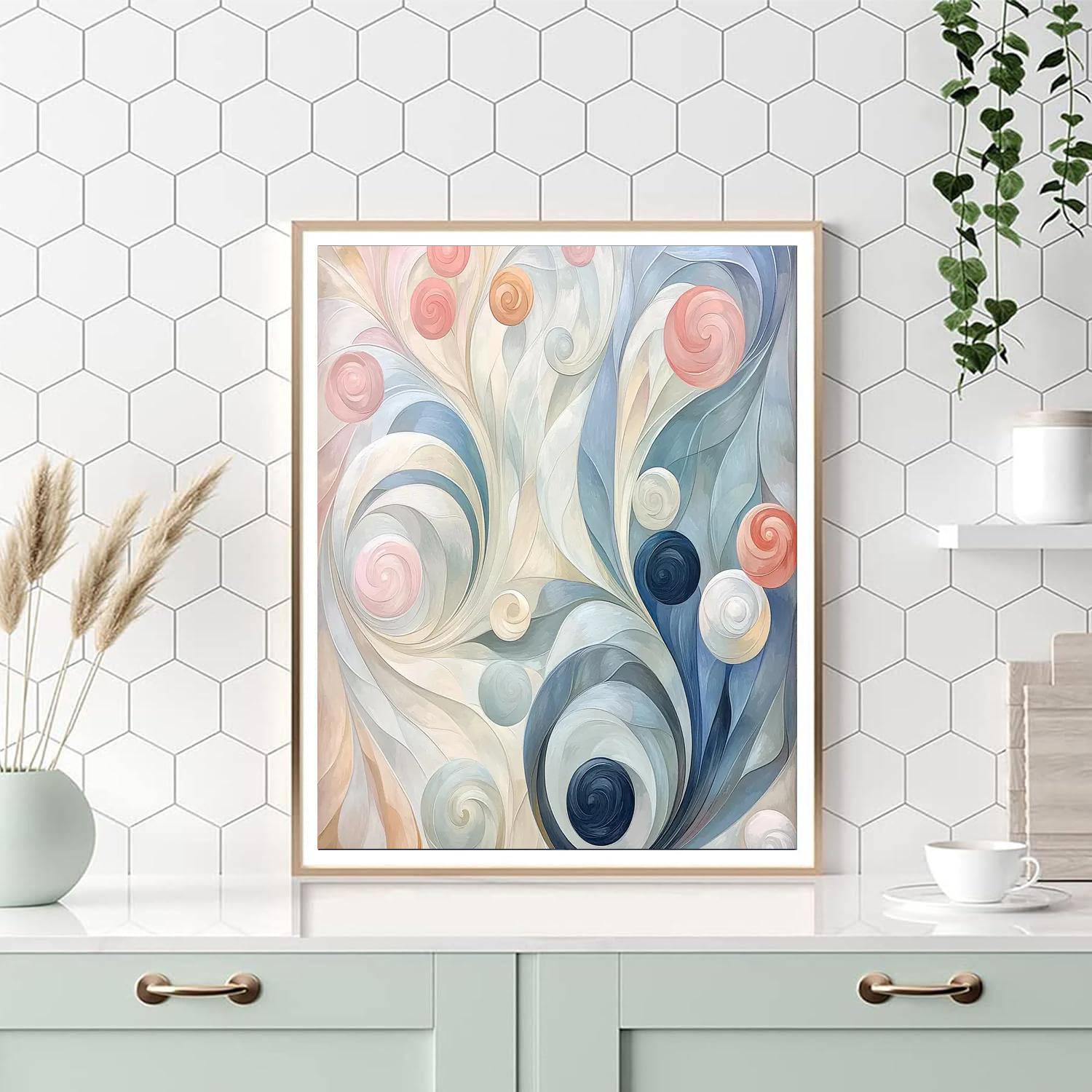 Alphonse Mucha Inspired Elegant Tendrils  Paint By Numbers Kits