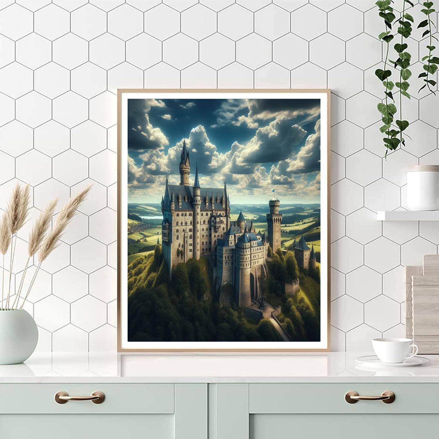 Medieval Castle Elegance Painting By Numbers Kit