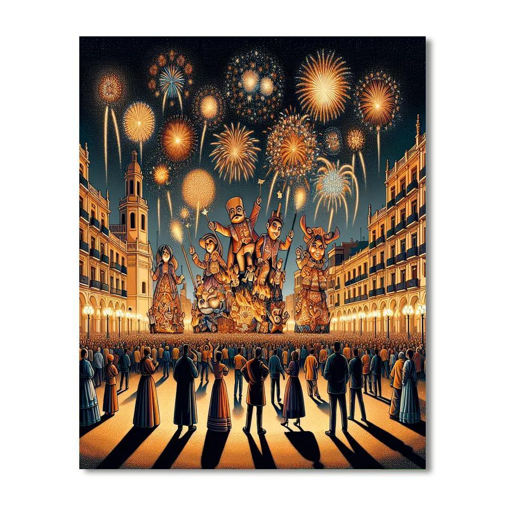 Fallas Of Valencia - Spain Numbered Painting Kits
