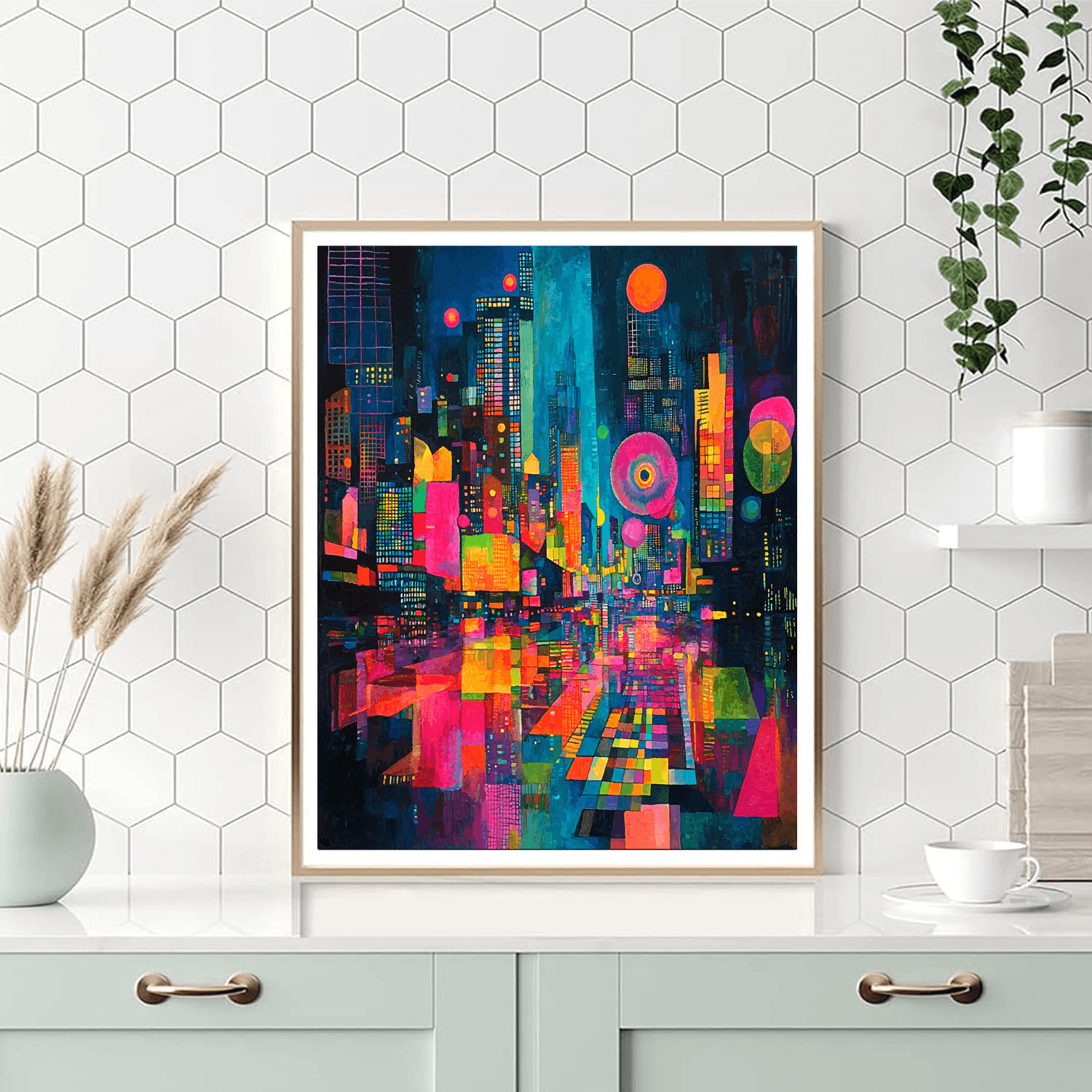 Wassily Kandinsky Inspired Abstract Citylights  Paint By Numbers Kits