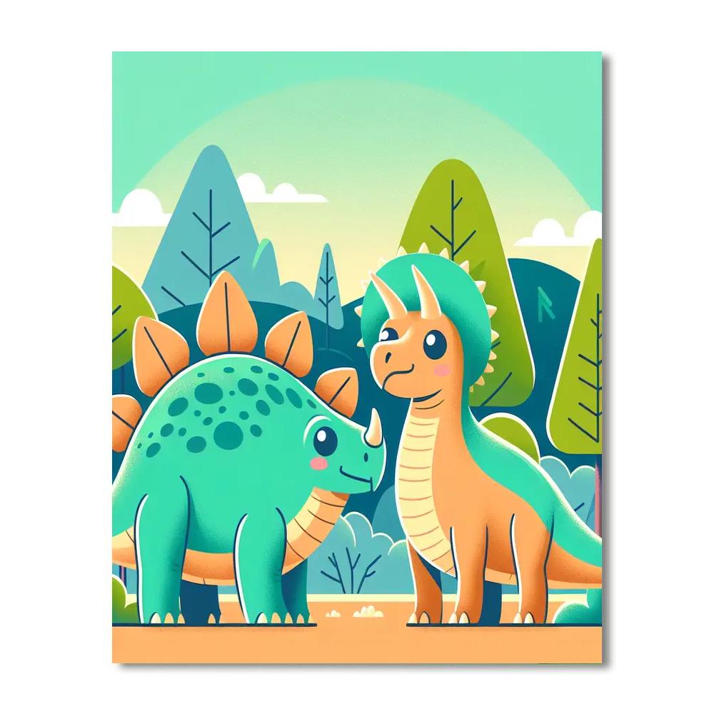 Dino Discovery Trail Number Painting