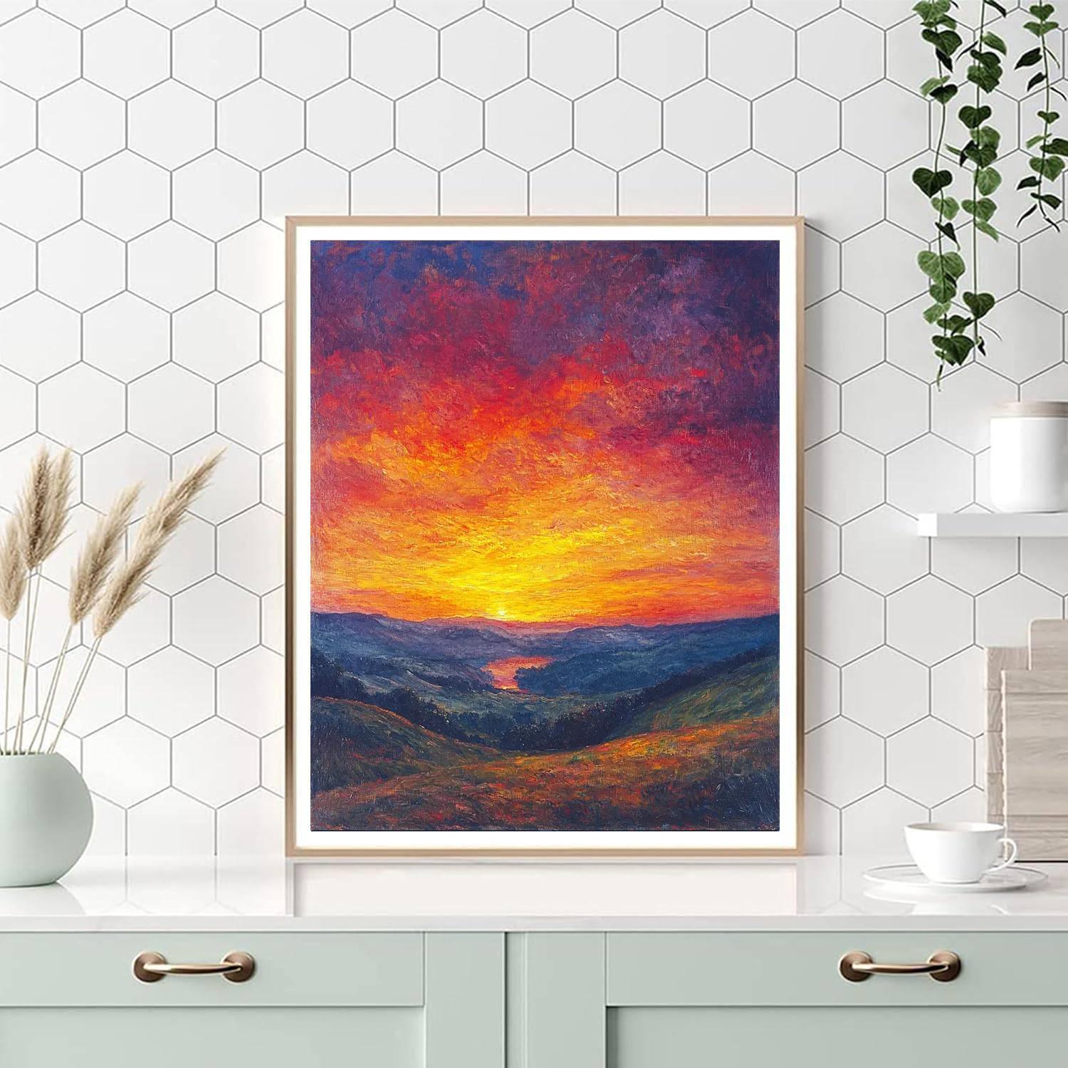 J.M.W. Turner Inspired The Colorful Sky  Paint By Numbers