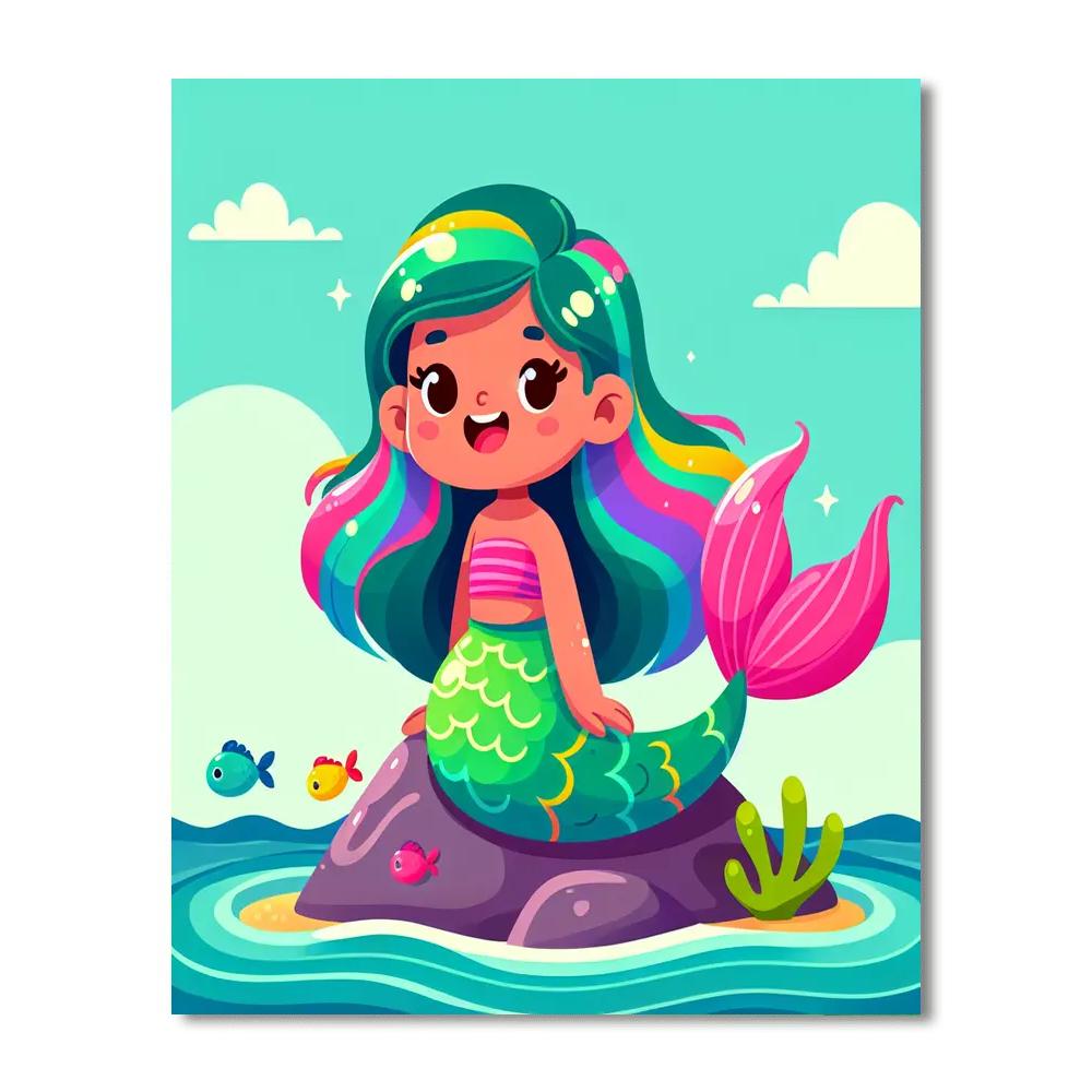Magic Mermaid Painting Number Kit