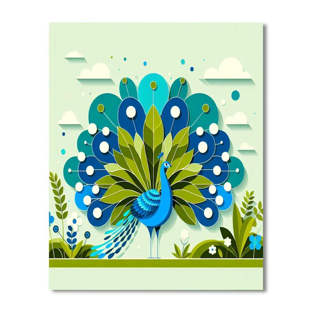 Proud Peacock Parade Paint By Color