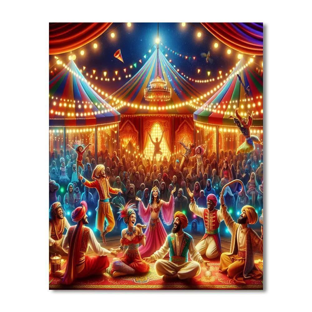 Charming Circus Whimsy Paint By Numbers