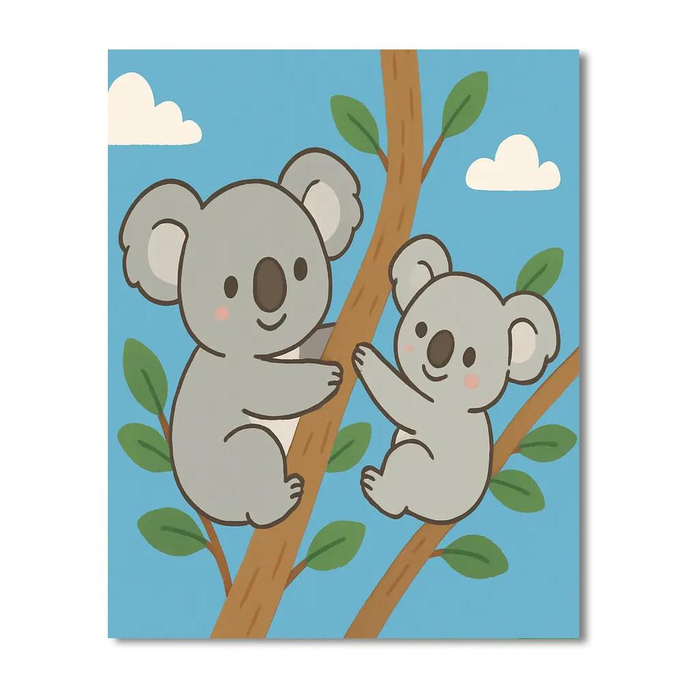 Cuddly Koala Tree Huggers DIY Paint By Numbers