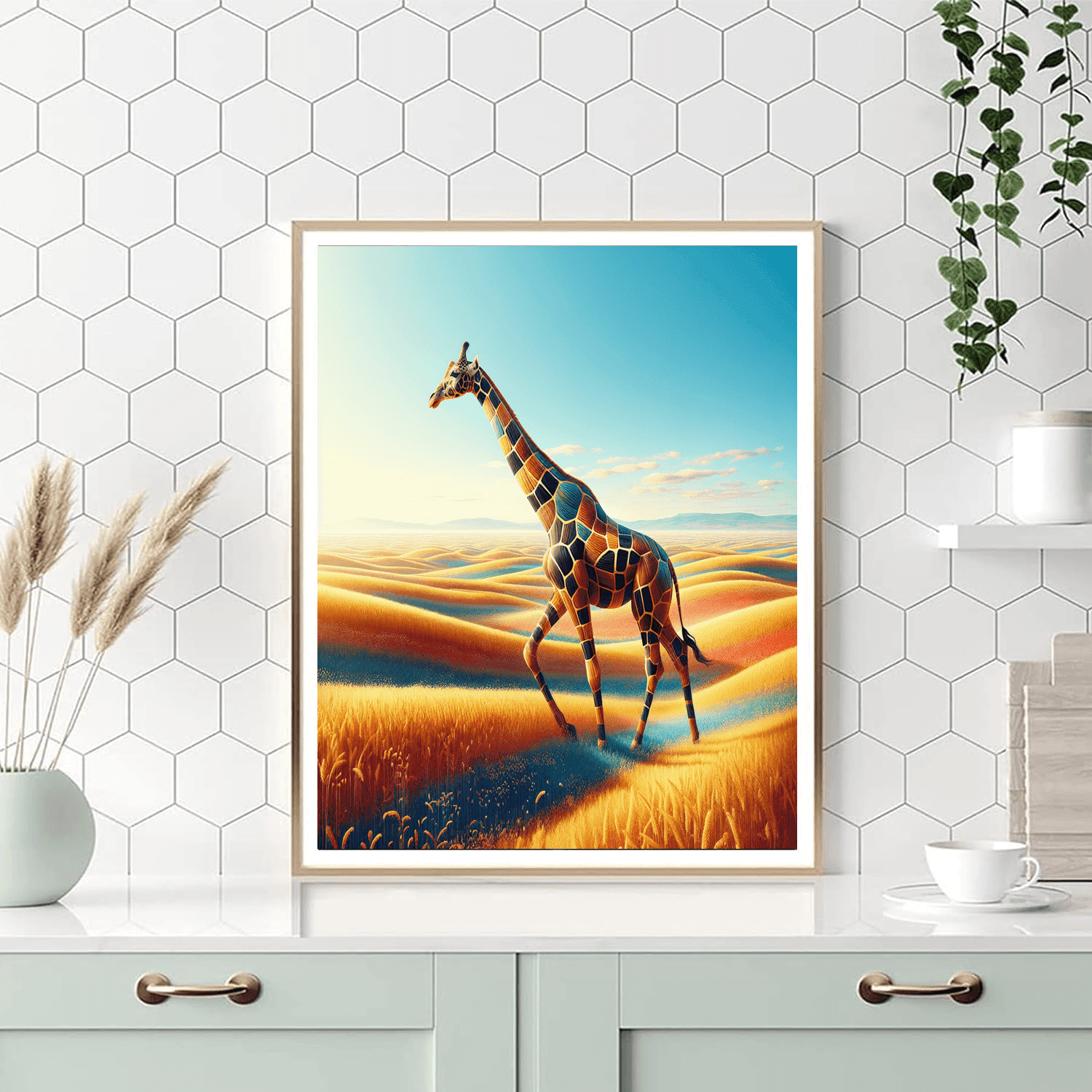 Giraffe's Serengeti Stroll Paint By Color