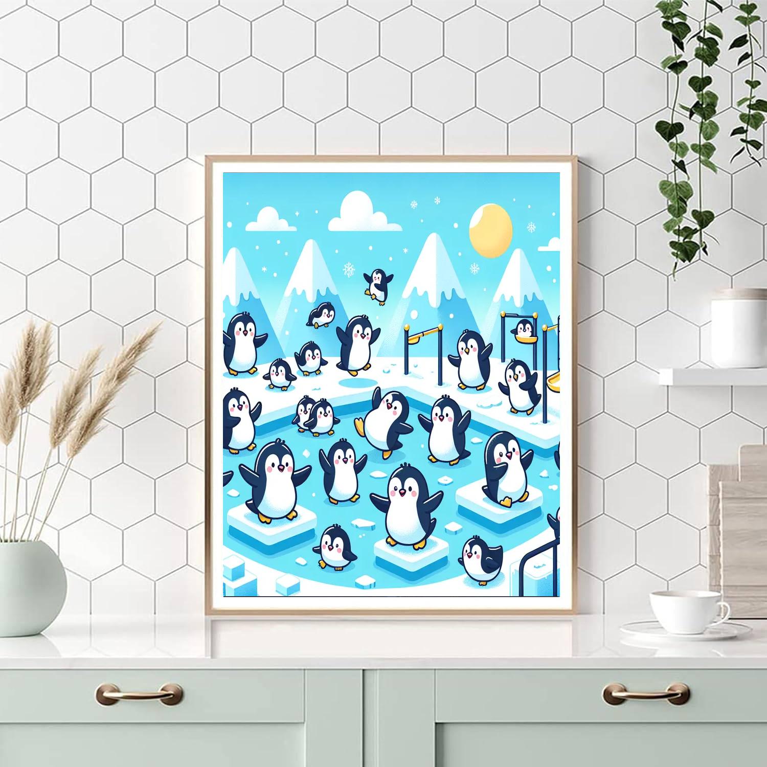 Penguins' Polar Playground Paint By Numbers Kits