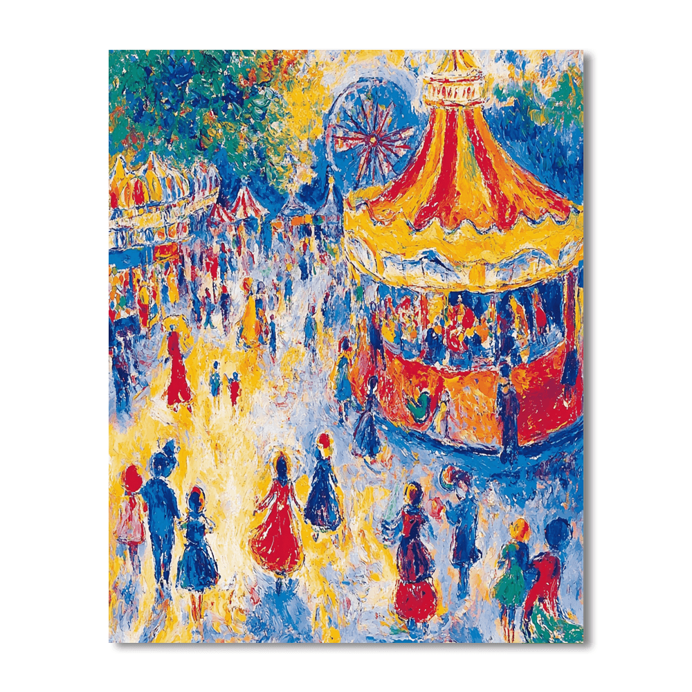 Marc Chagall Inspired Vintage Carnival  Paint By Numbers Kits
