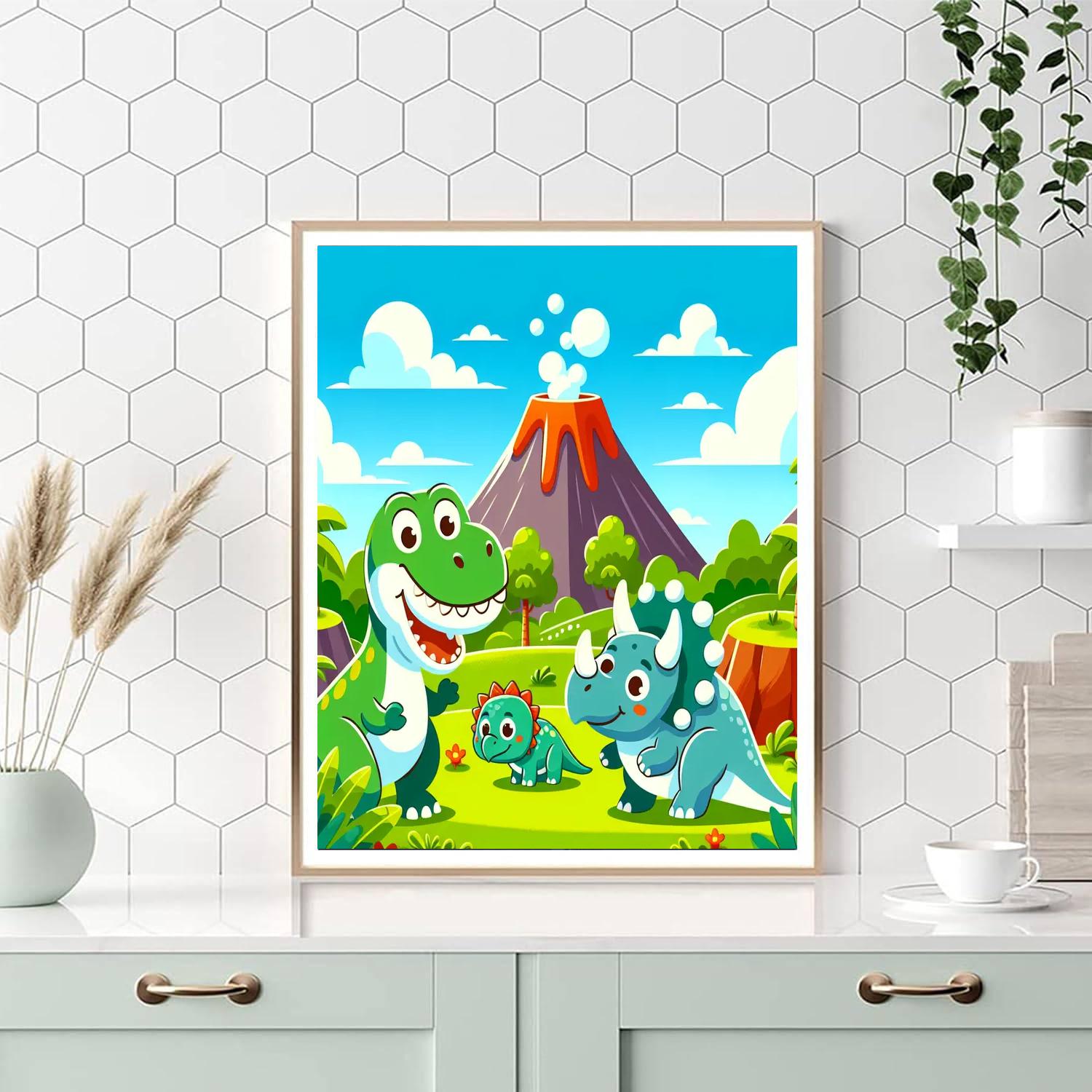 Friendly Dino Pals Paint By Numbers