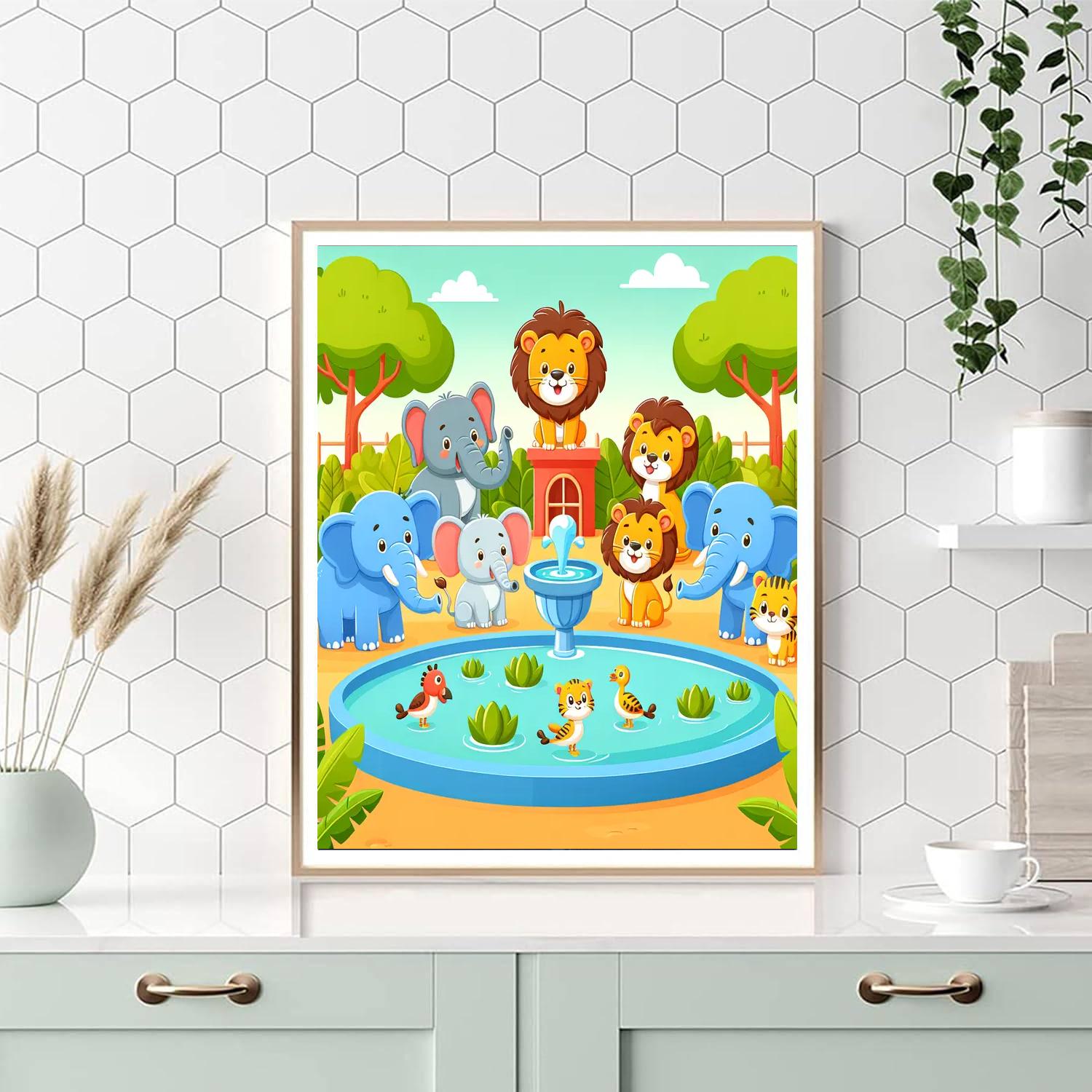 Magical Zoo Number Painting