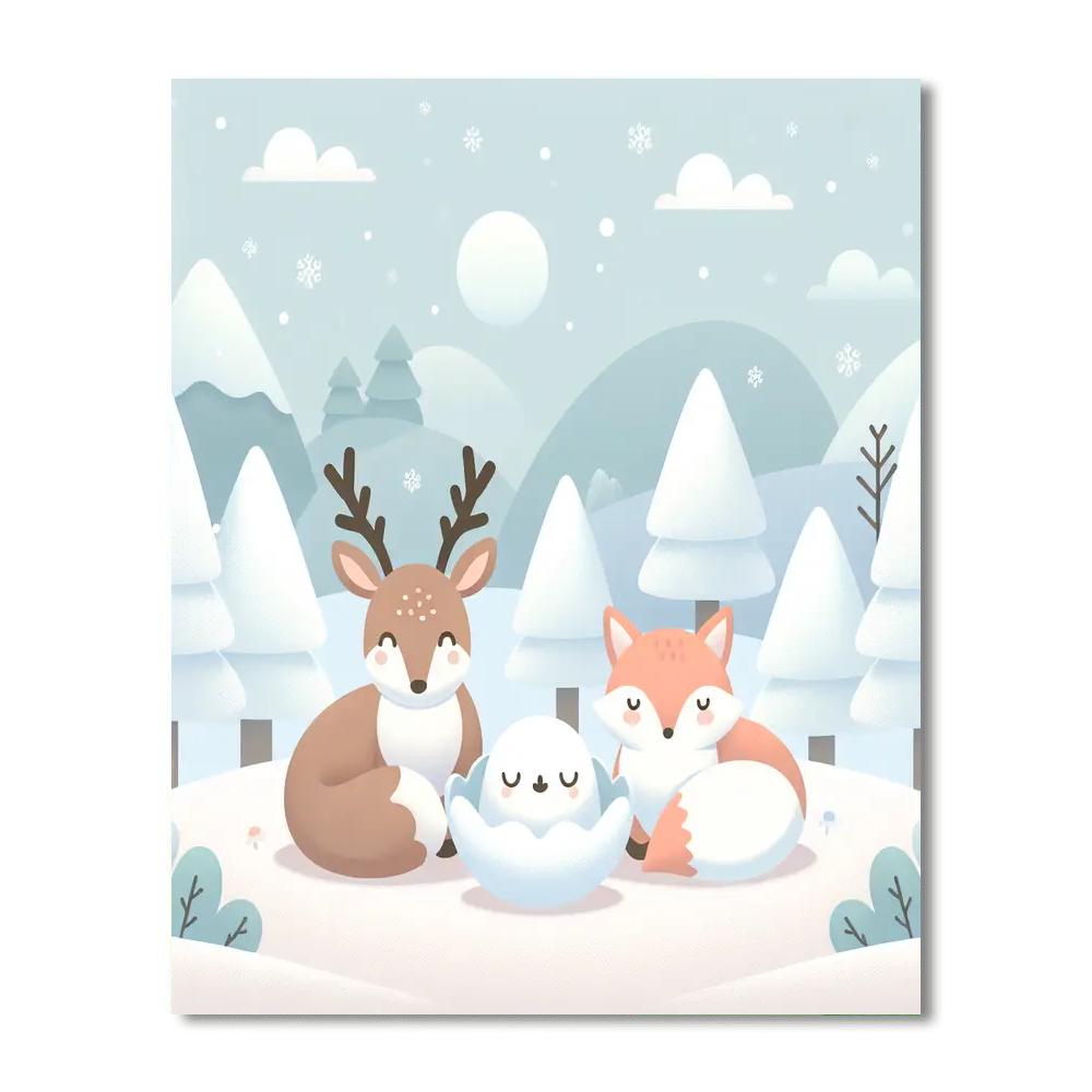 Winter Wilderness Escape Painting By Numbers Kit