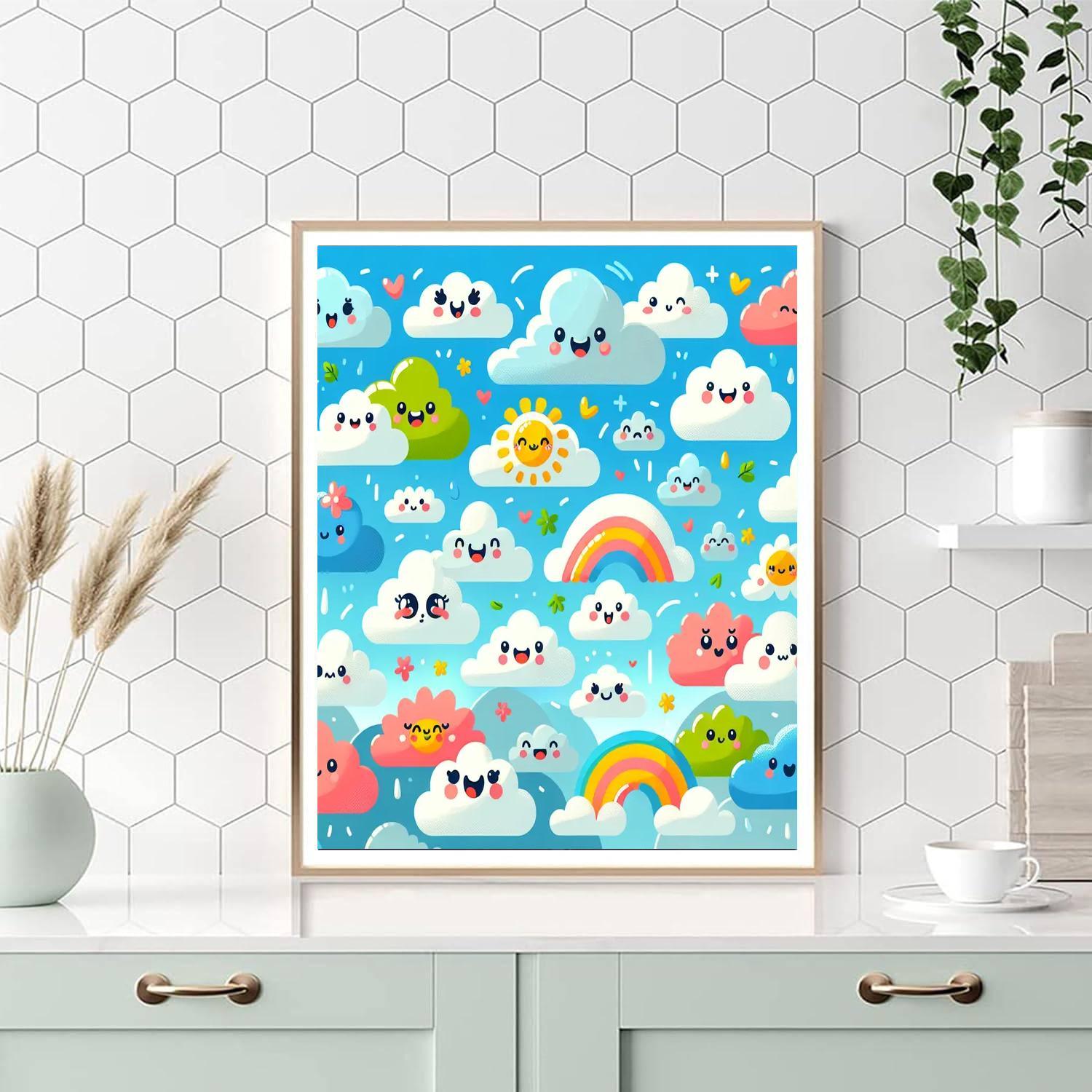 Friendly Cloud Creatures Paint By Numbers Kits