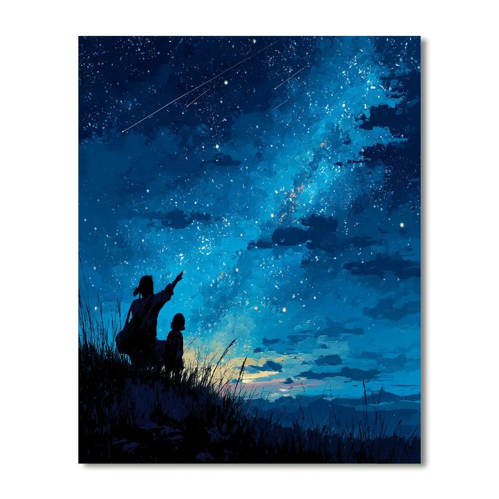 Starry Dreams And Maternal Beams Painting Number Kit