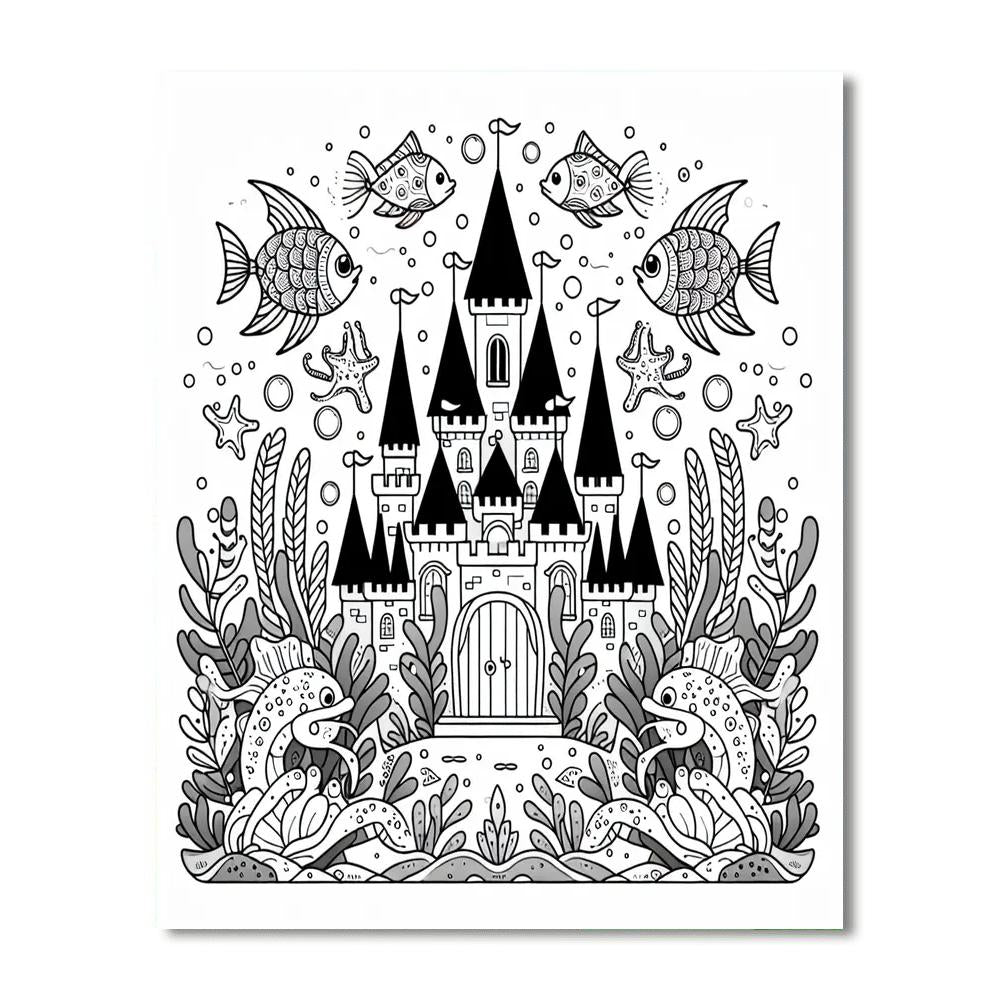 Undersea Castle Mystery Number Painting