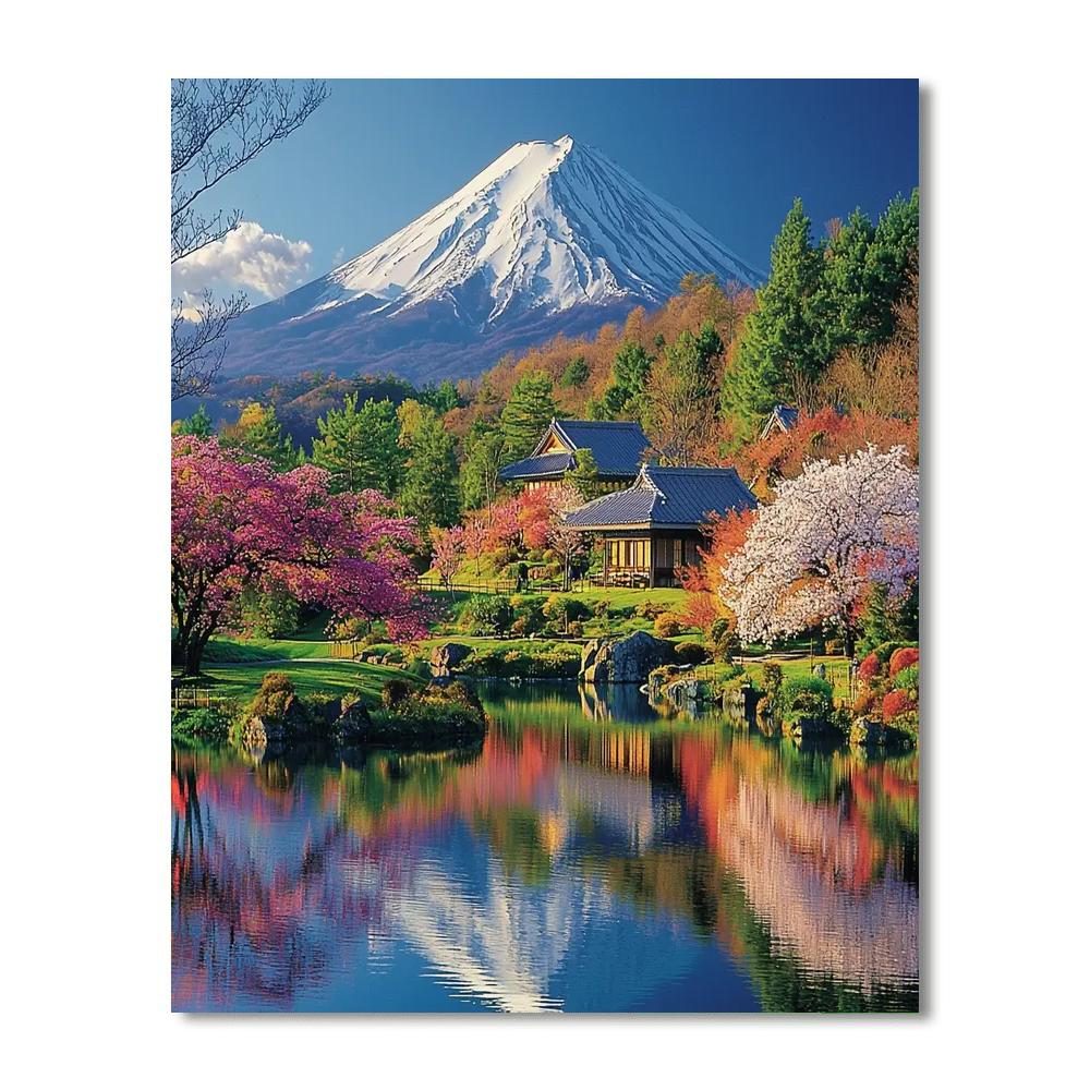 Mount Fuji's Five Lakes Paint By Color