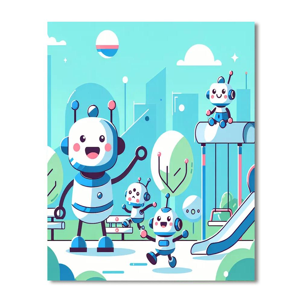 Robots At Play DIY Paint By Numbers
