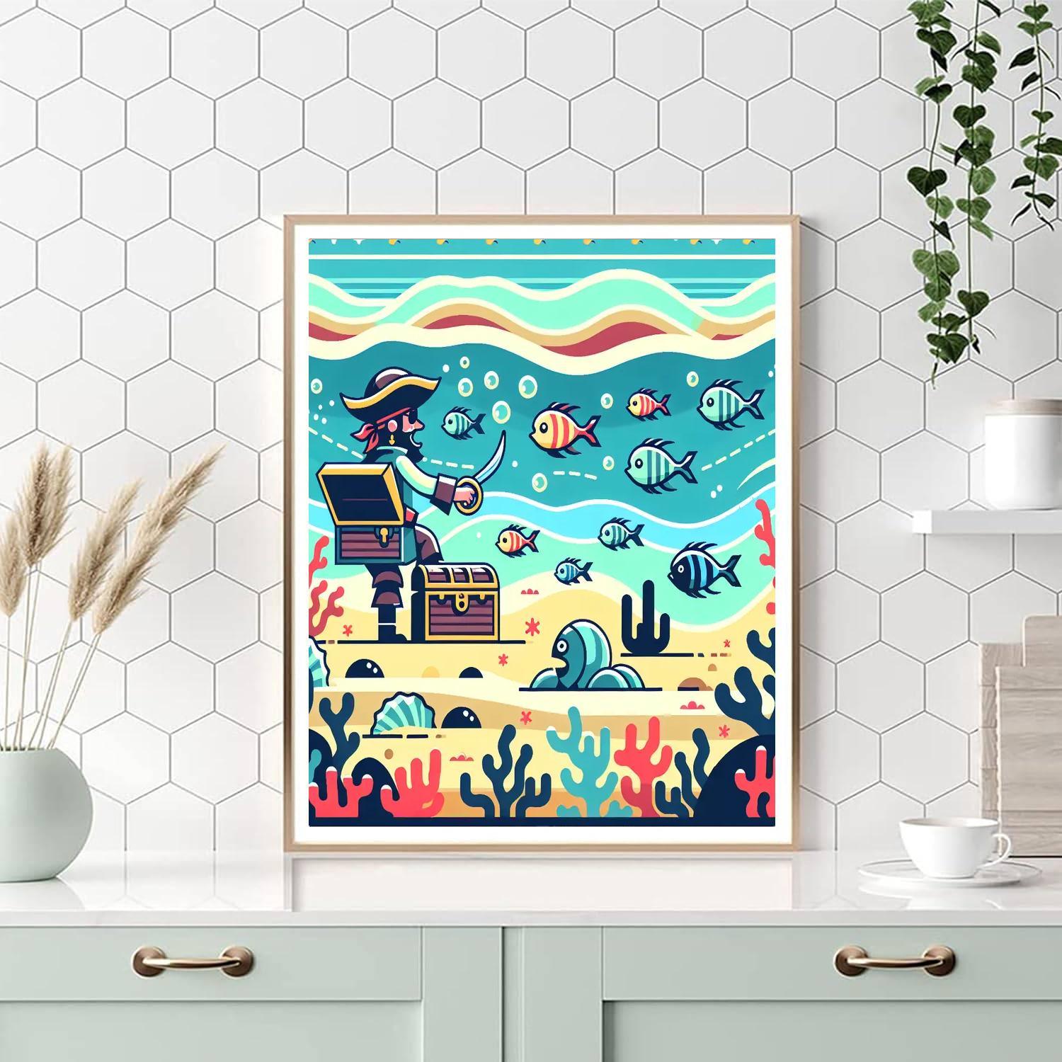 Undersea Pirate Adventure Paint By Number