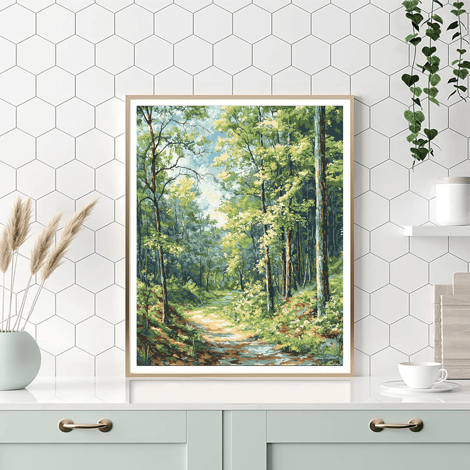 Georgia O'Keeffe Inspired A Walk In The Forest  Paint By Numbers Kits