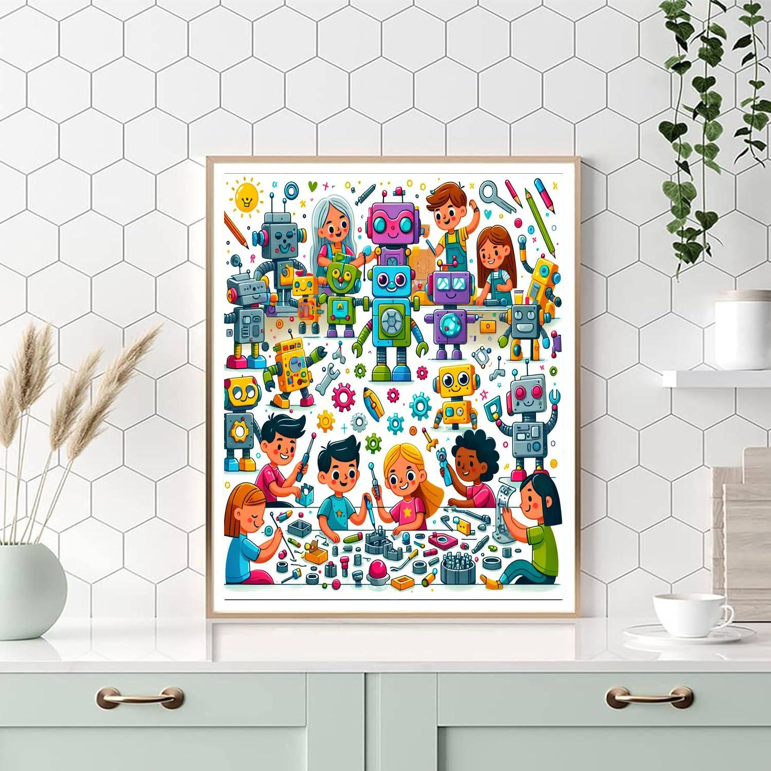 Robot Builders Club Numbered Painting Kits