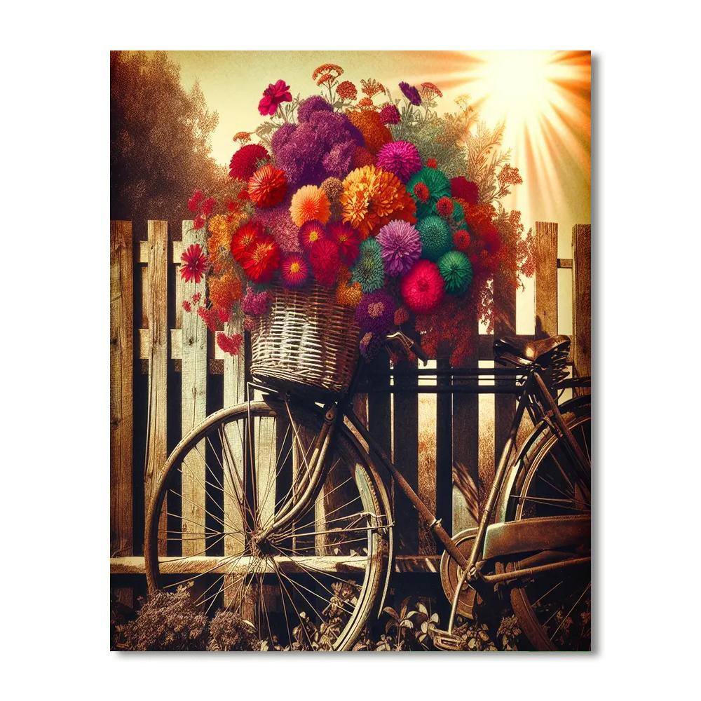 Retro Bicycle Daydream Paint By Numbers Kits