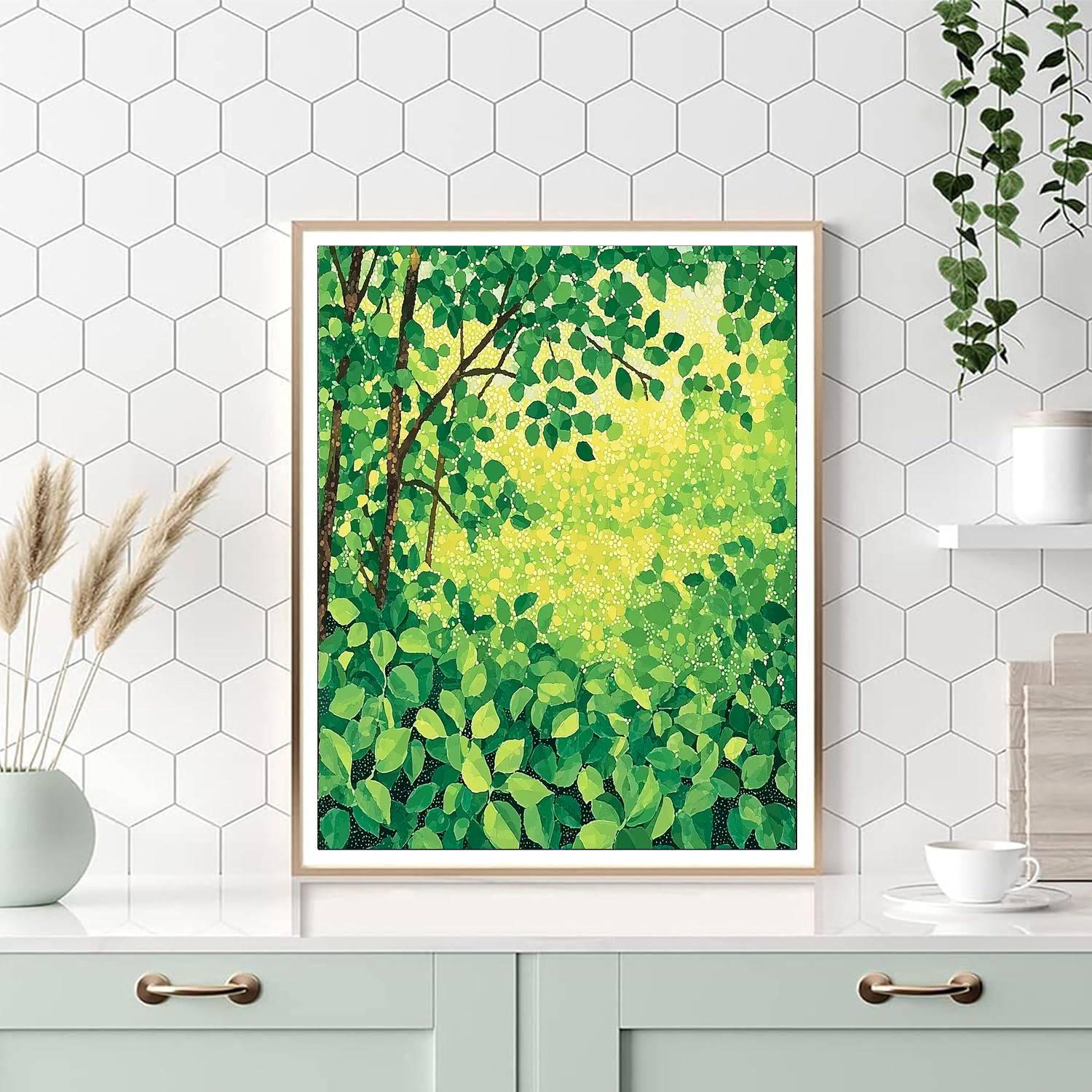 Georges Seurat Inspired Emerald Enclave  Paint By Number