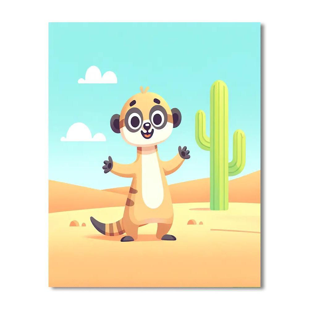 Mirthful Meerkat Painting By Numbers Kit
