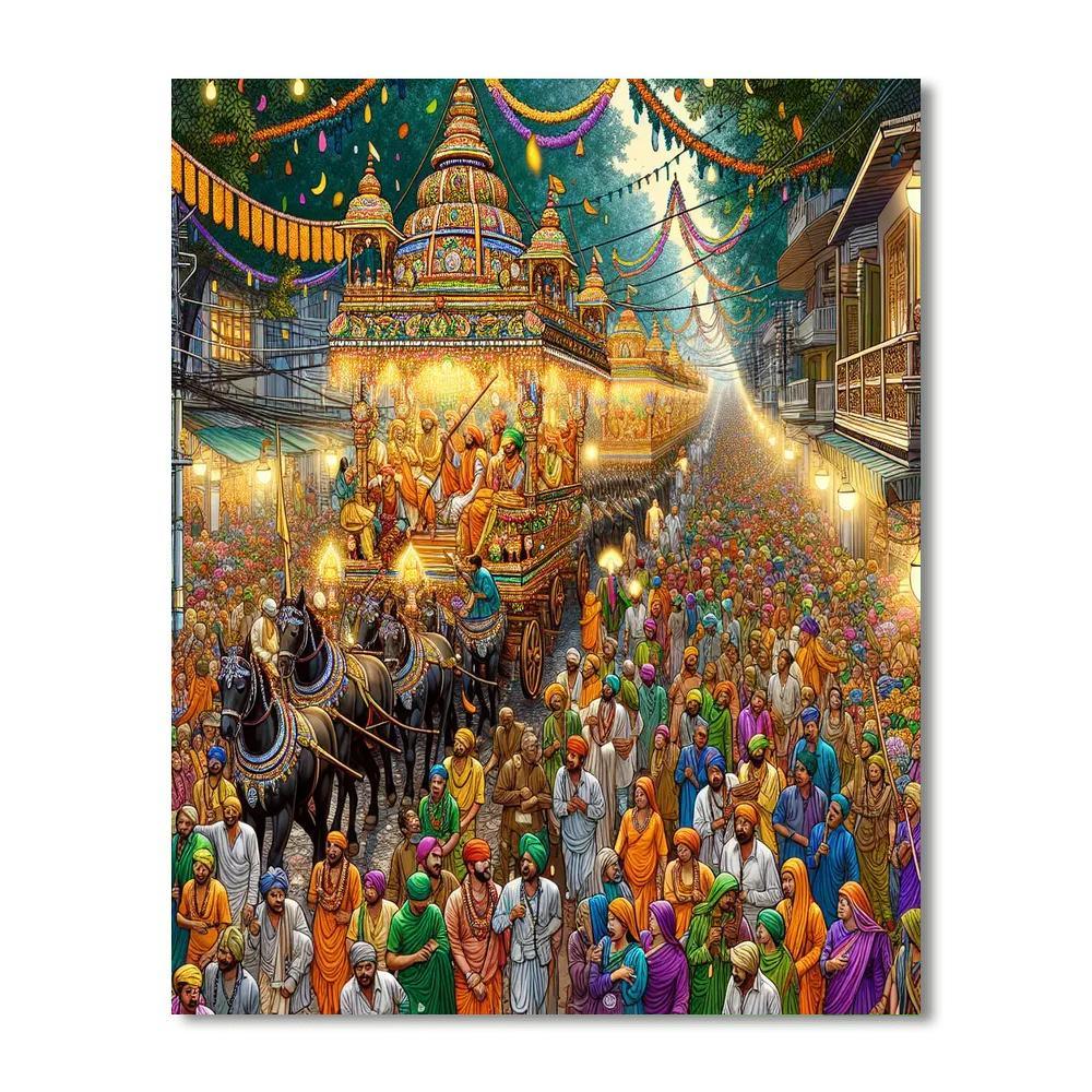 Rathayatra Festival - India Paint By Numbers Art