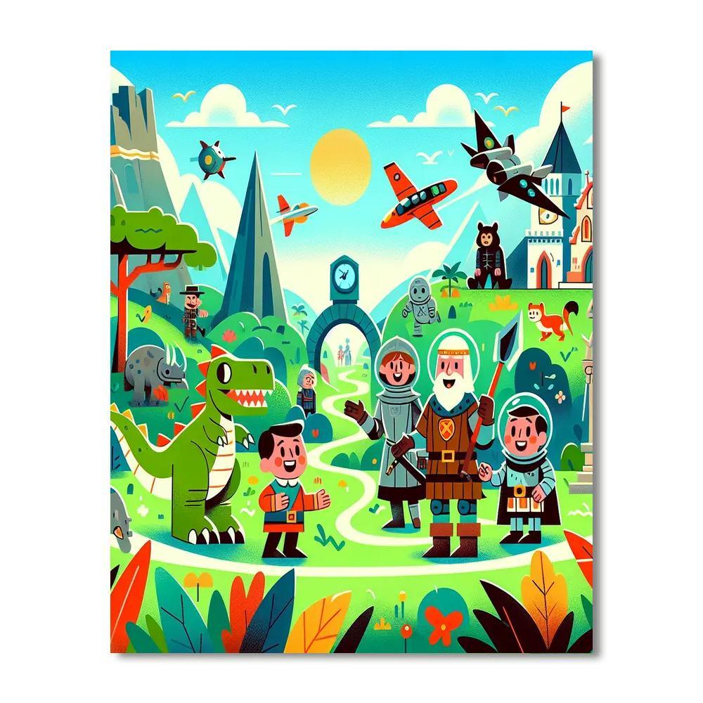 Whimsical Time Travel Paint By Numbers Kits