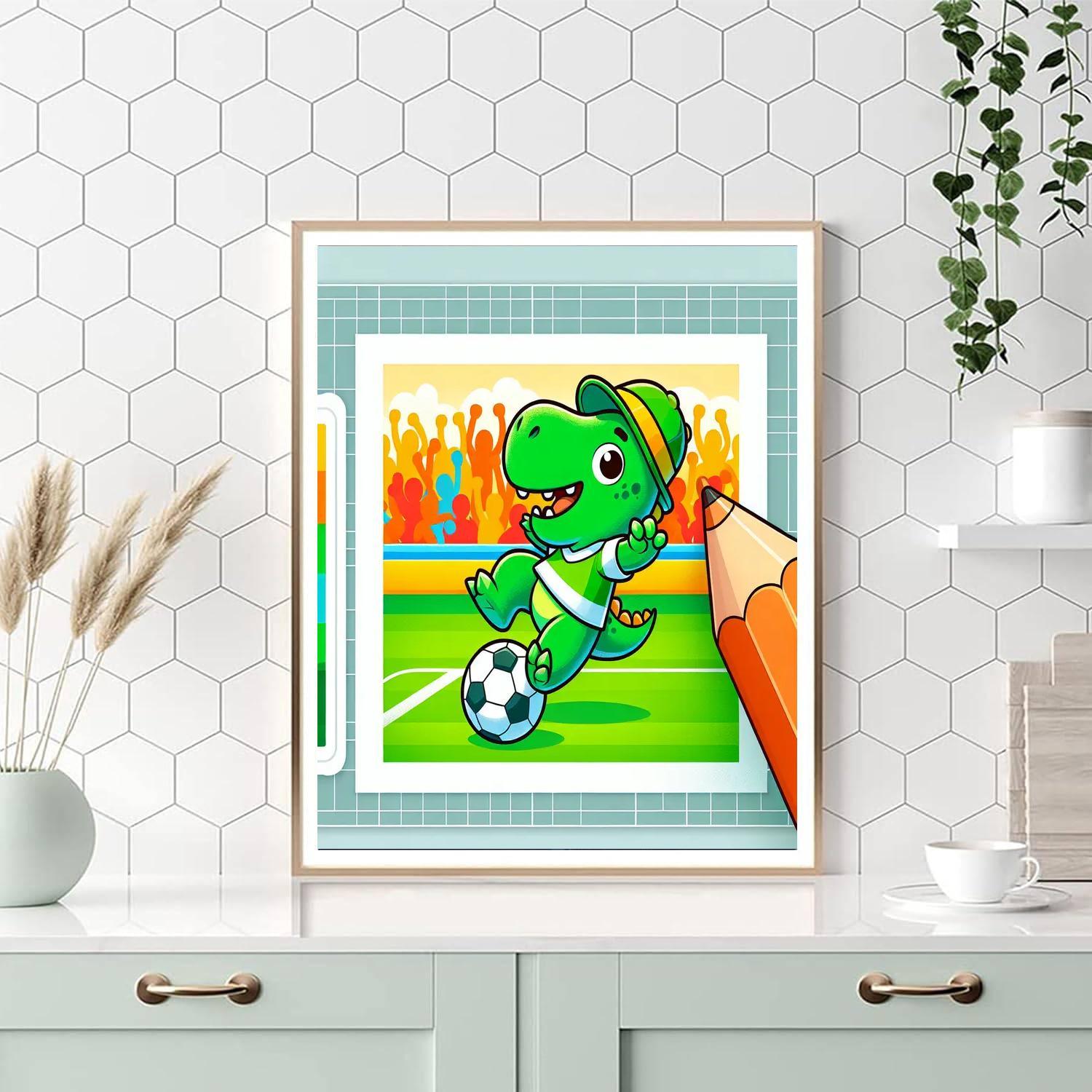 Sporty Dinosaur Paint By Numbers Kits