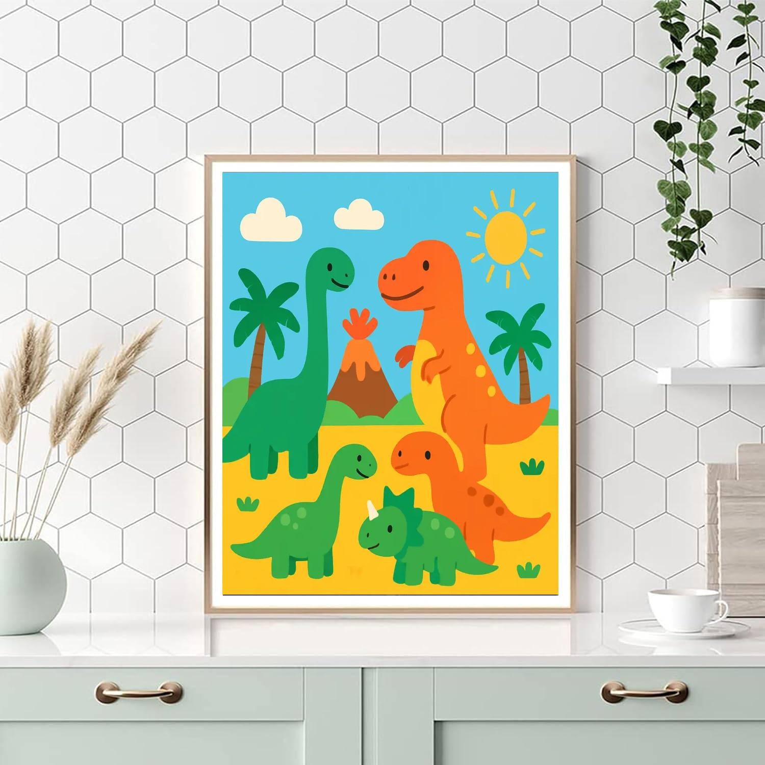Dinosaurs Roar! Adventure DIY Paint By Numbers
