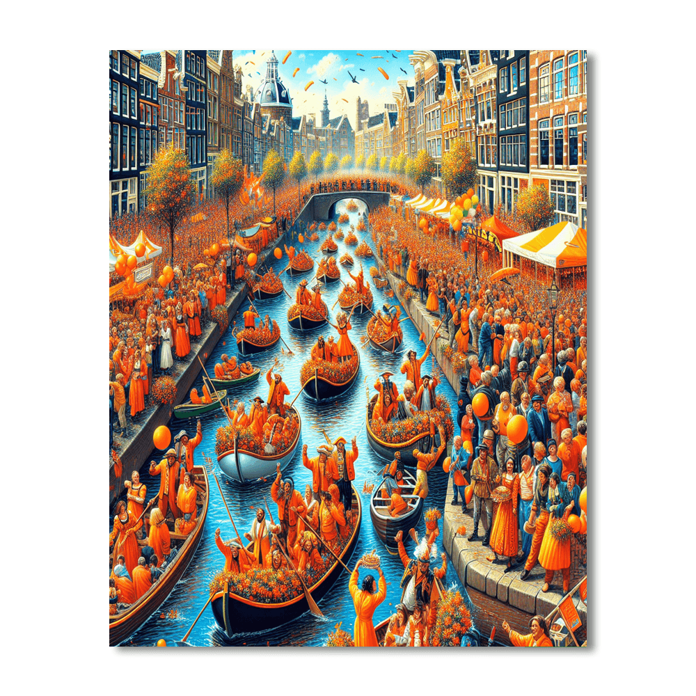 Koninginnedag (king's Day) - Amsterdam Paint By Numbers Art