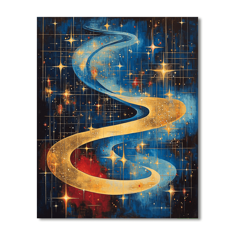 Wassily Kandinsky Inspired Abstract Cosmic Dance  Painting By Numbers Kit