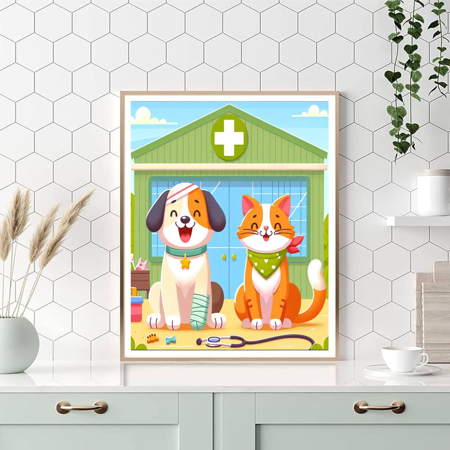 Caring Animal Clinic Paint By Numbers